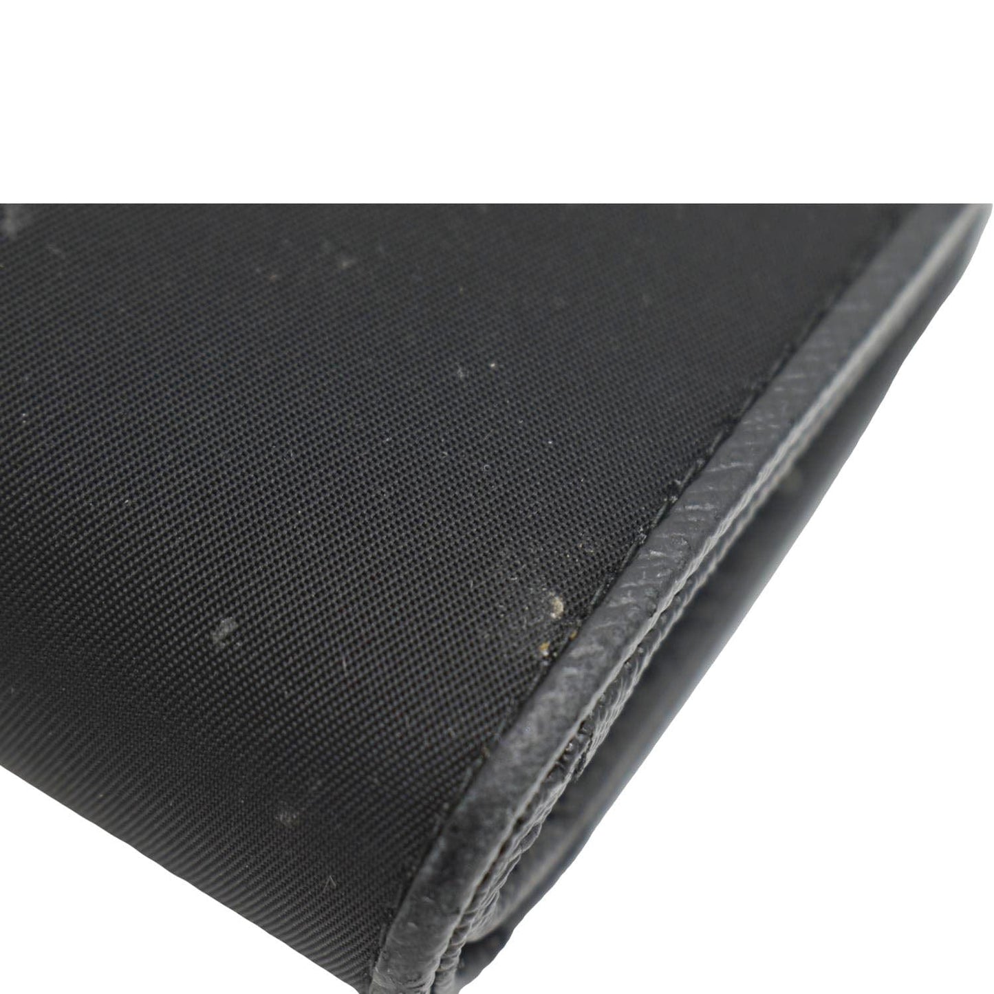 PRADA Nylon Zip Around Wallet Black