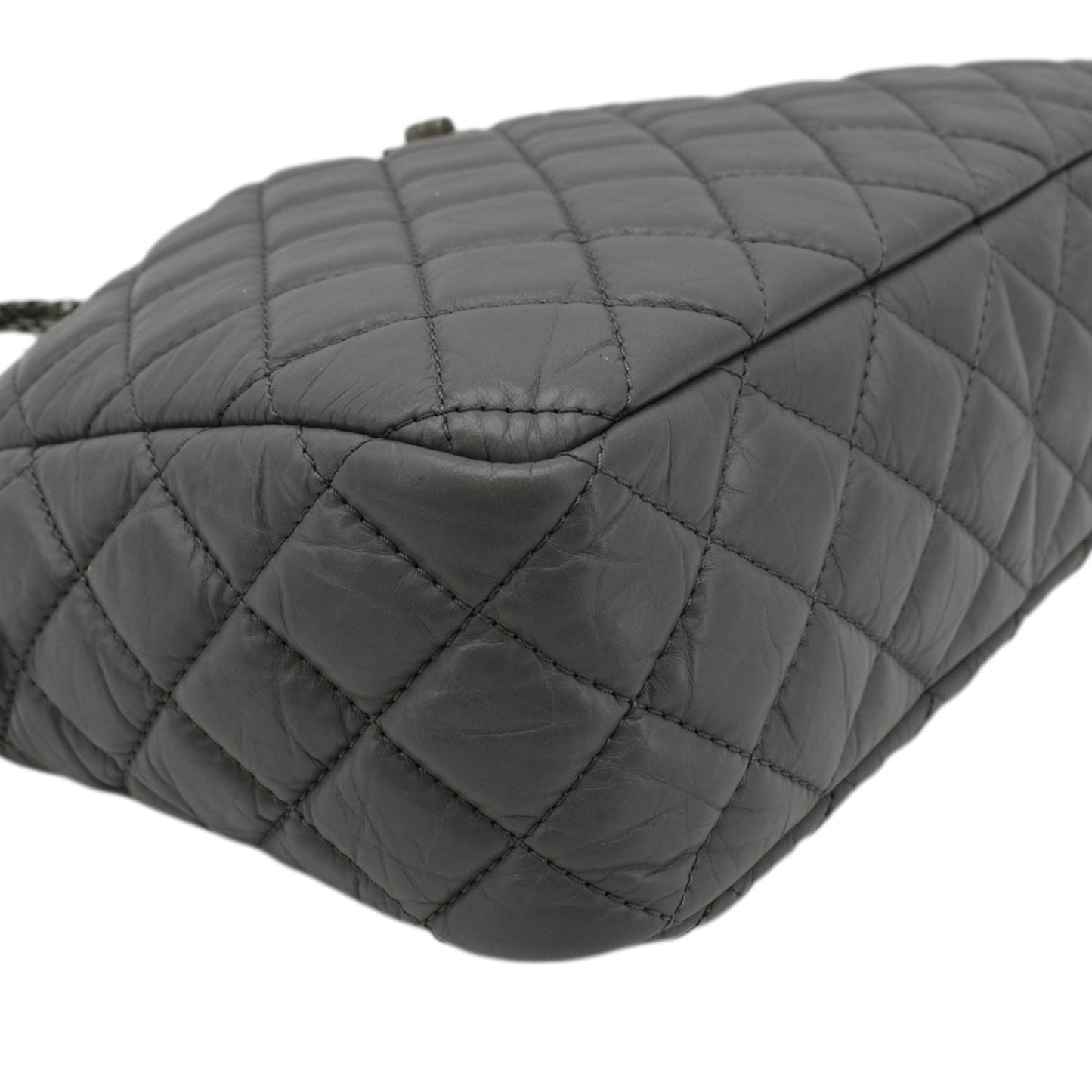 CHANEL Reissue Large Quilted Leather Camera Shoulder Bag Grey
