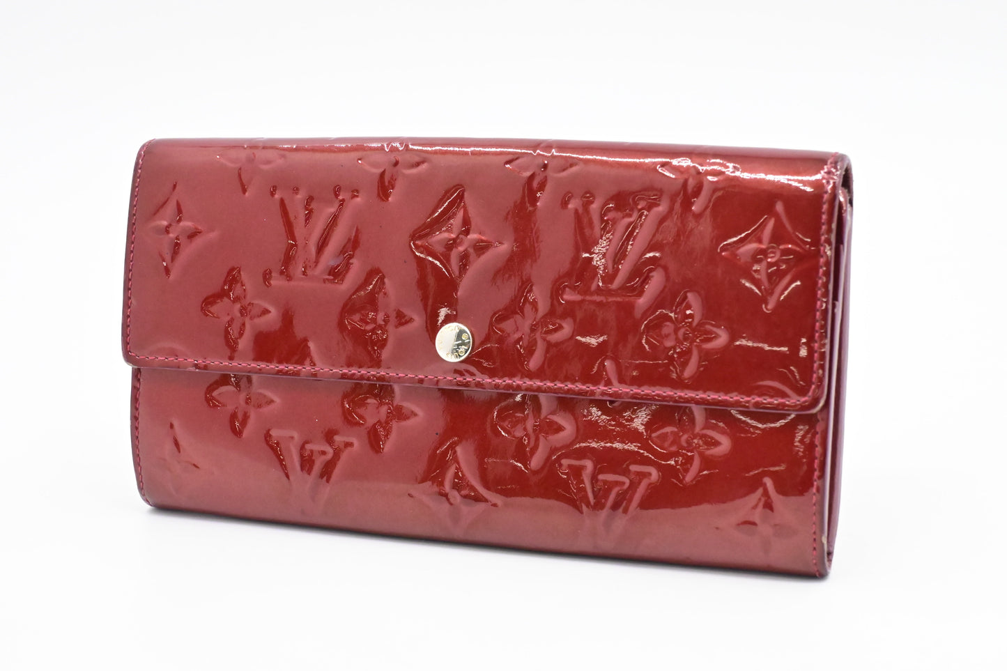 Louis Vuitton Sarah Wallet in Red Vernis Leather
