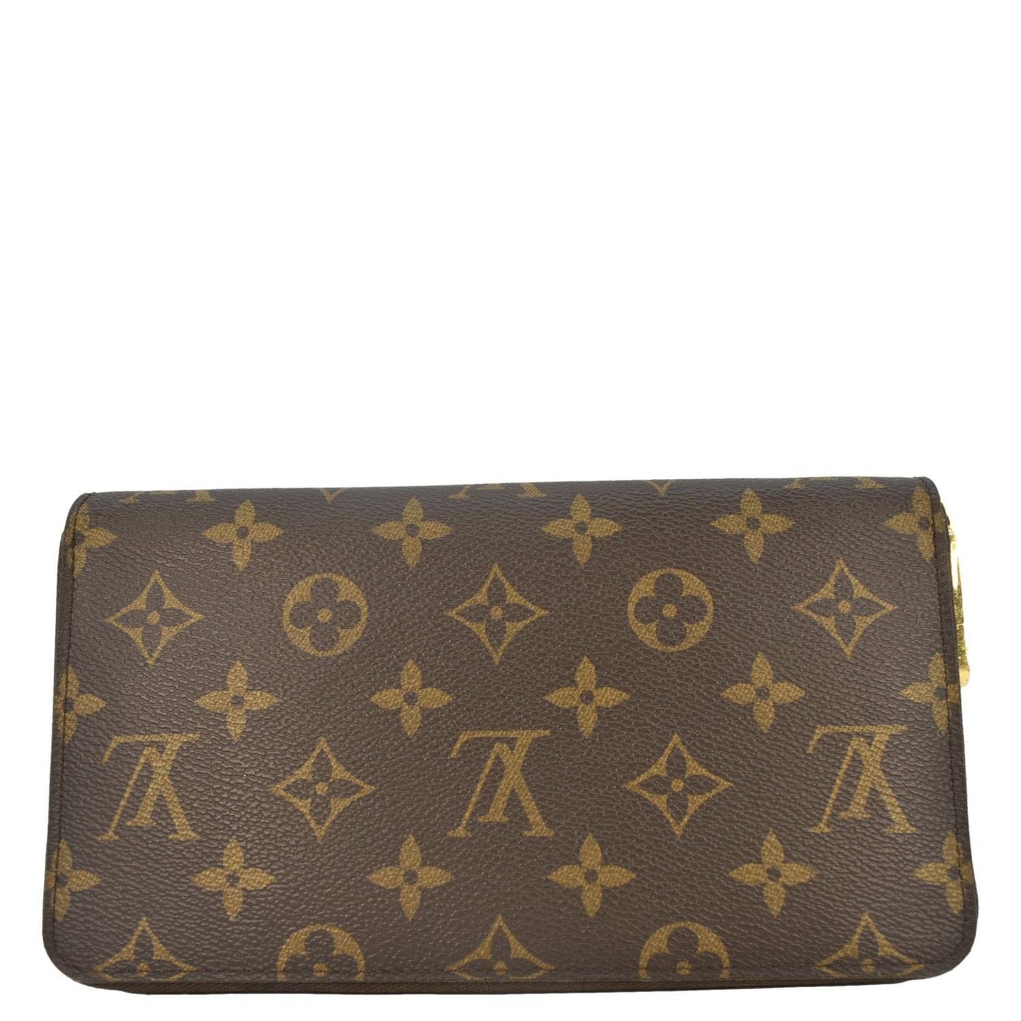 LOUIS VUITTON Monogram Canvas Zippy Wallet Brown