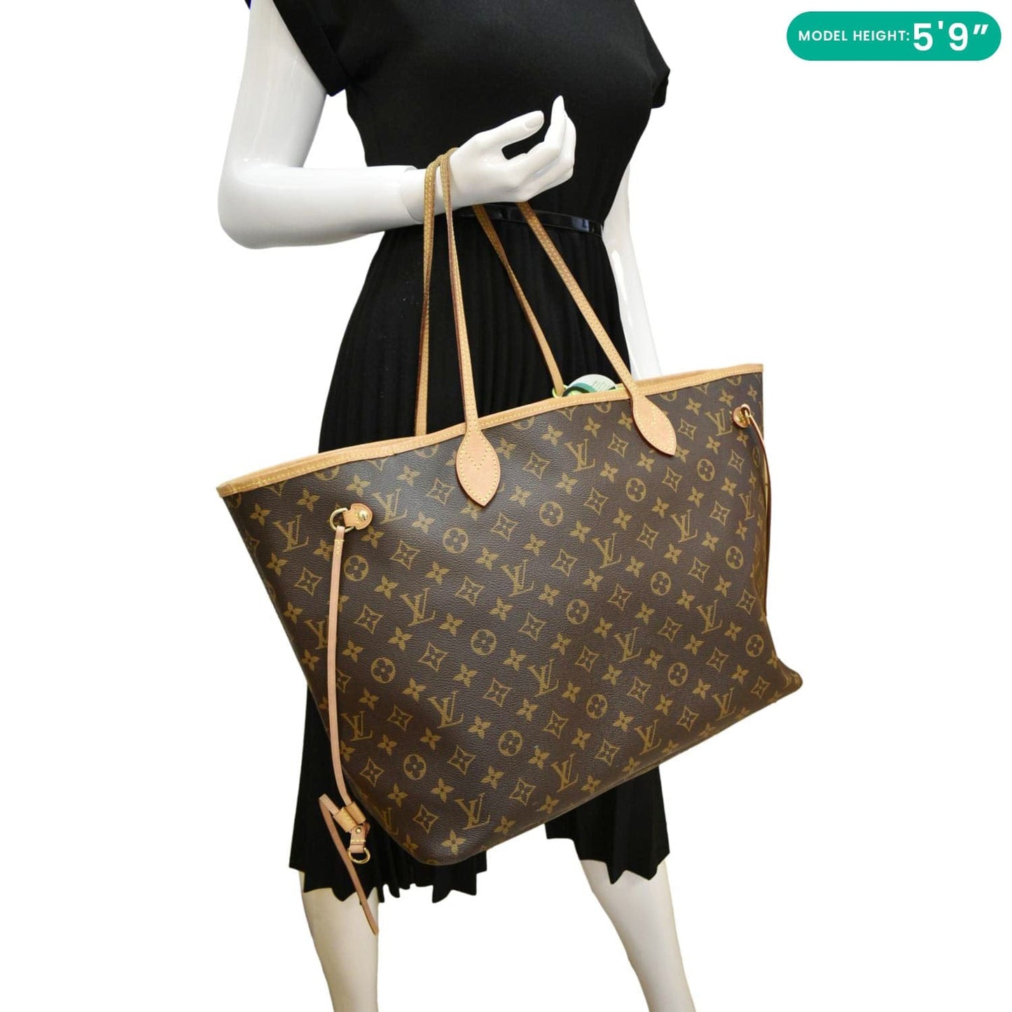 LOUIS VUITTON Neverfull GM Monogram Canvas Shoulder Bag Fuchsia