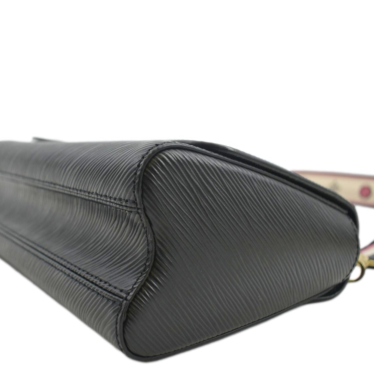 LOUIS VUITTON LV Twist MM Epi Leather Shoulder Bag Black
