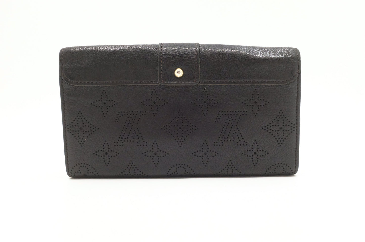 Louis Vuitton Amelia Wallet in Black Mahina Leather