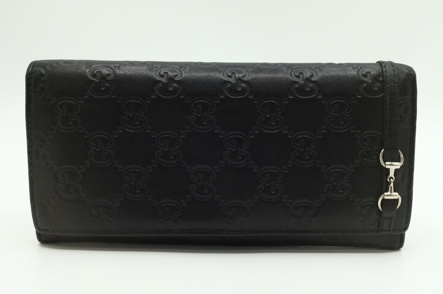 Gucci Long Wallet in Black Guccissima Leather