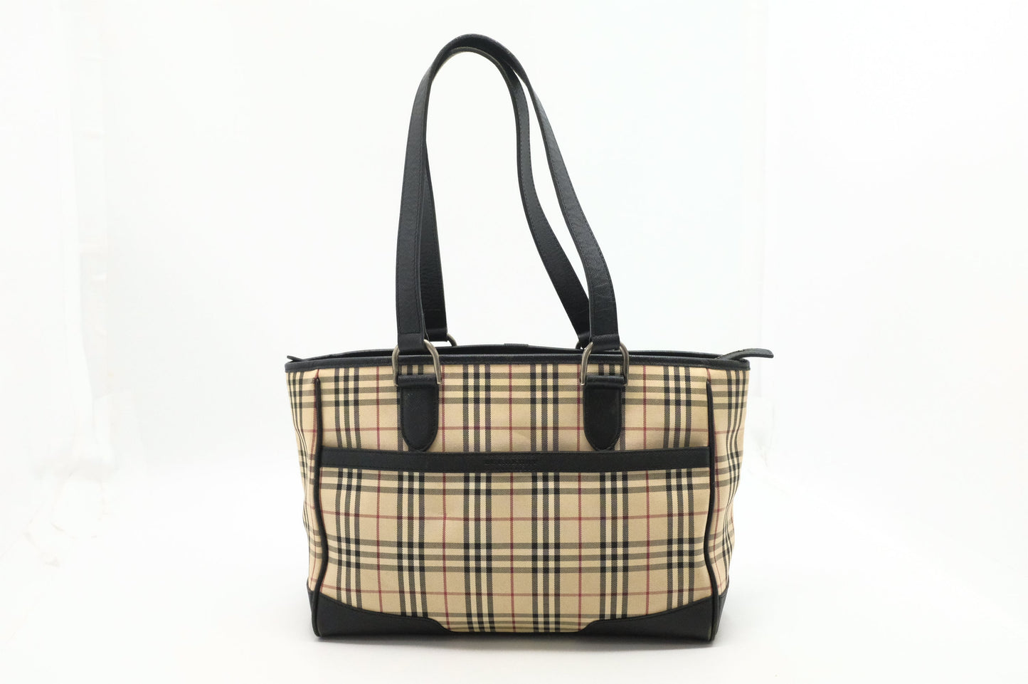 Burberry Shoulder Bag in Beige Check Canvas