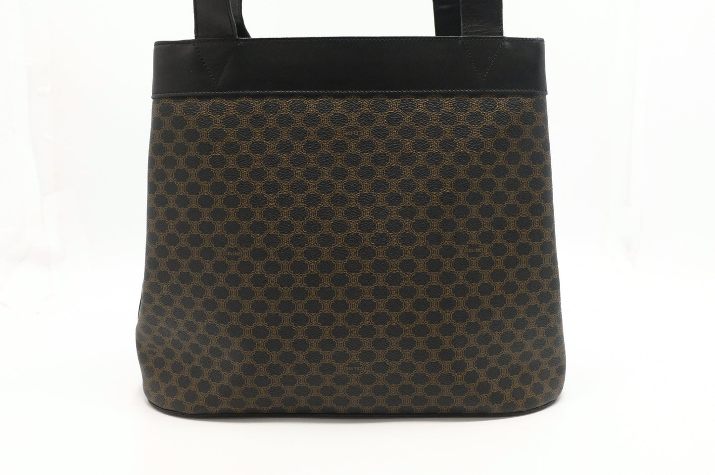 Celine Shoulder Bag in Black Macadam Canvas