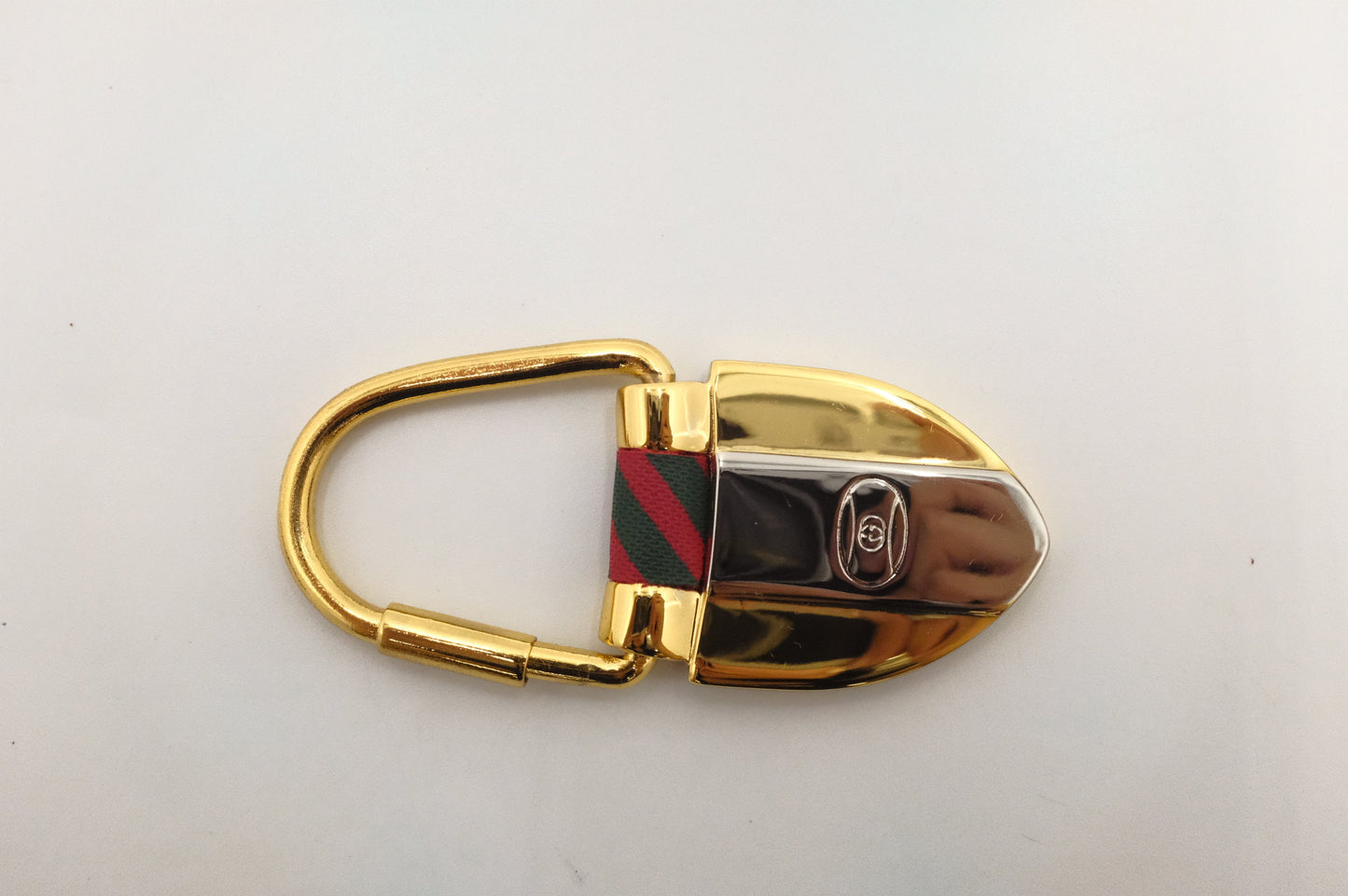 Gucci Rigato Shield Key Ring