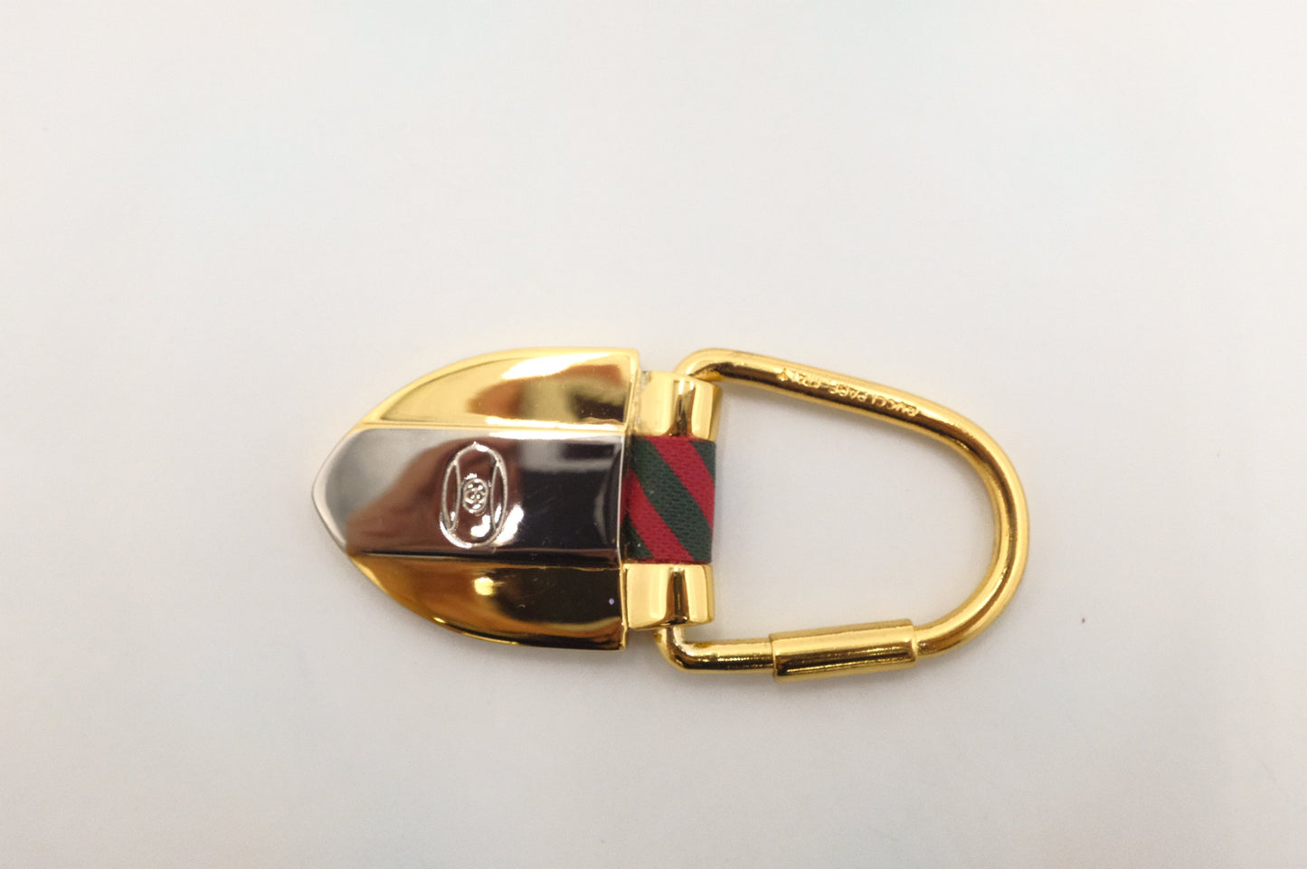 Gucci Rigato Shield Key Ring