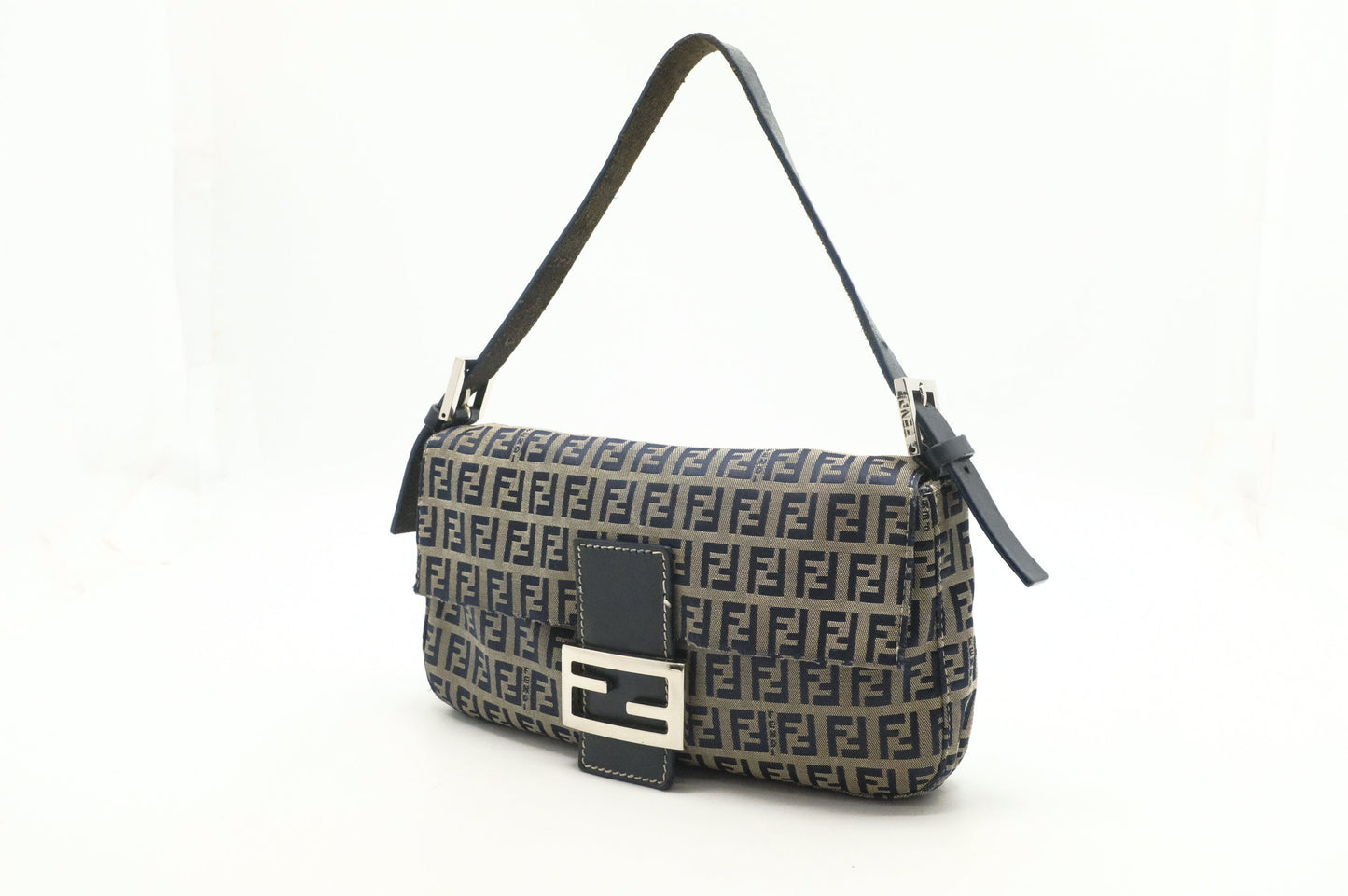 Fendi Baguette in Navy Zucchino Canvas