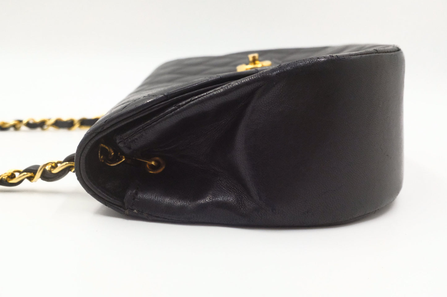 Chanel Small Round Flap in Black MatelassÃ© Leather