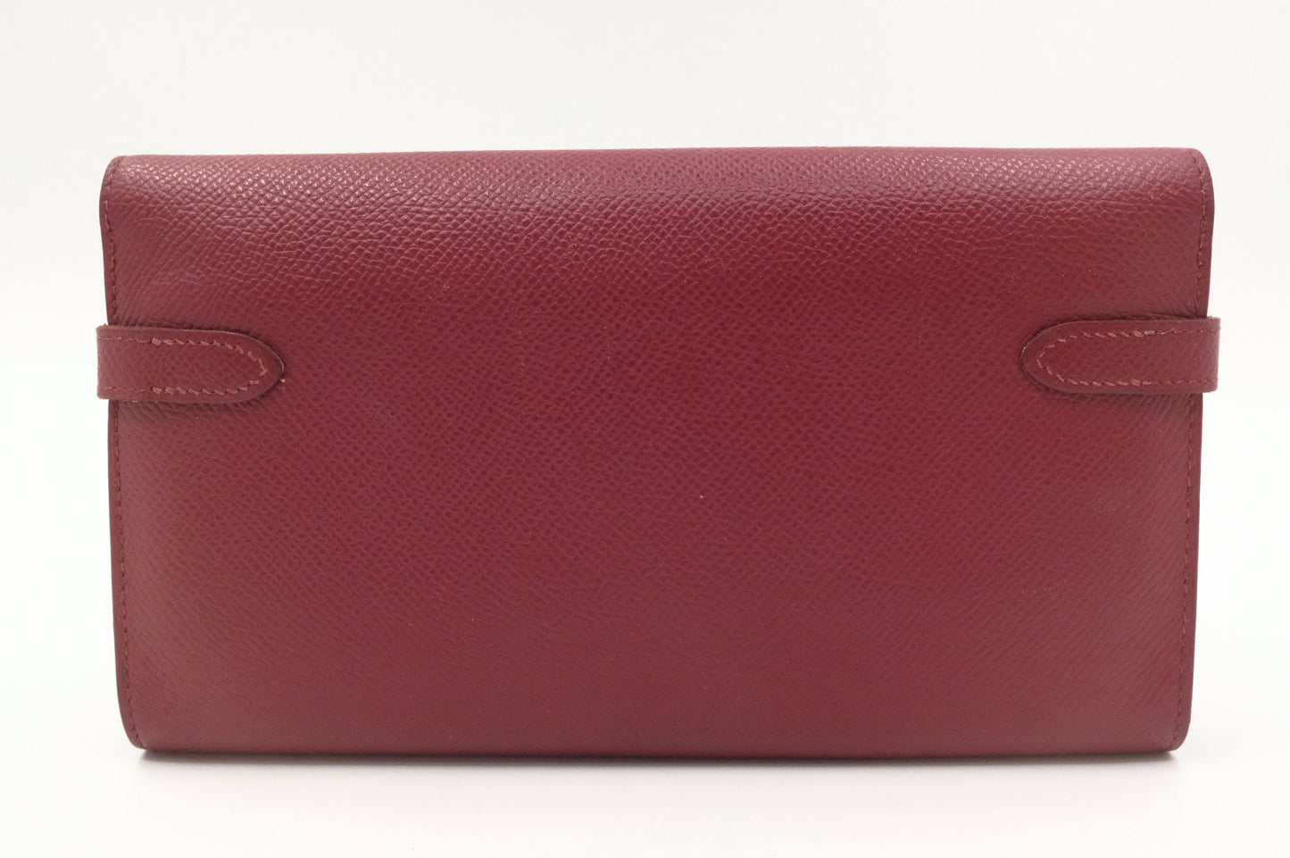 Hermes Kelly Wallet in Rouge Epsom Leather