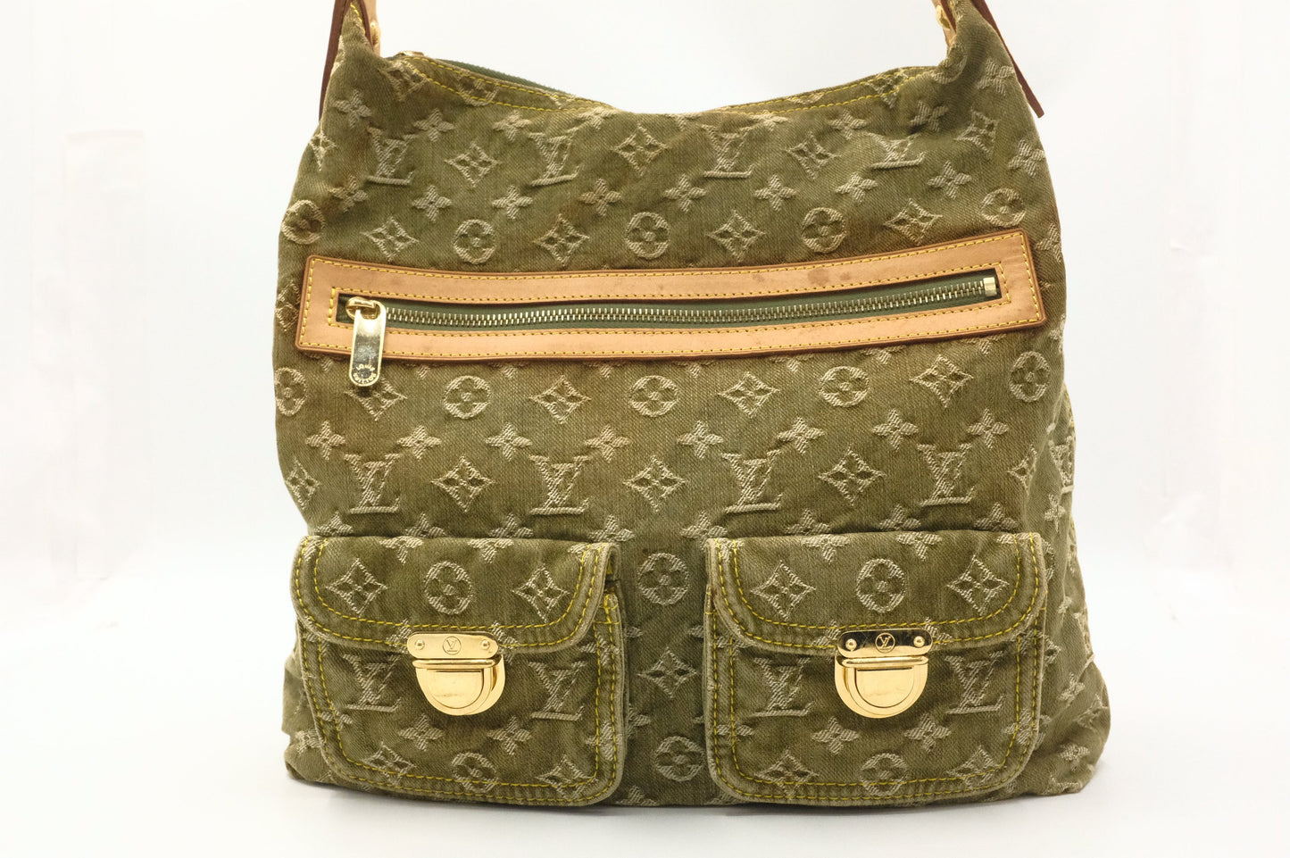 Louis Vuitton Baggy GM in Khaki Monogram Denim