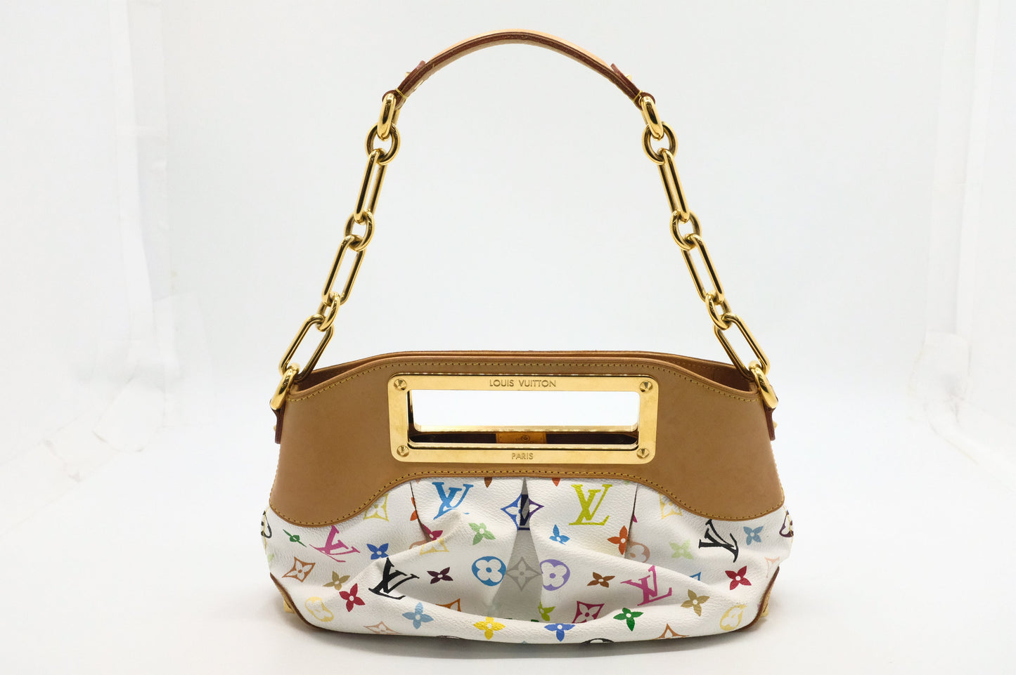 Louis Vuitton Judy MM in White Multicolor Monogram Canvas