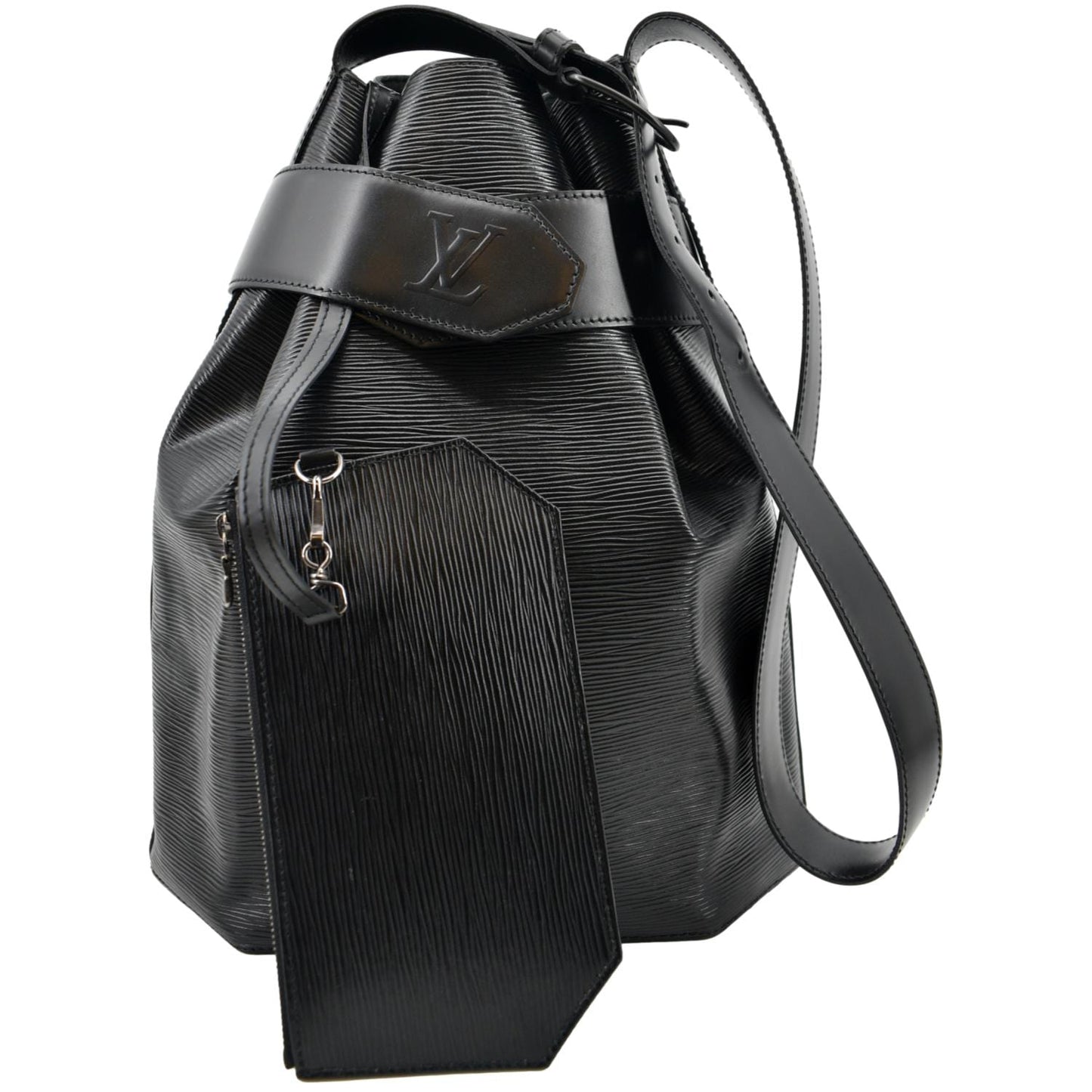 LOUIS VUITTON Sac D'Epaule PM Epi Leather Bucket Bag Black