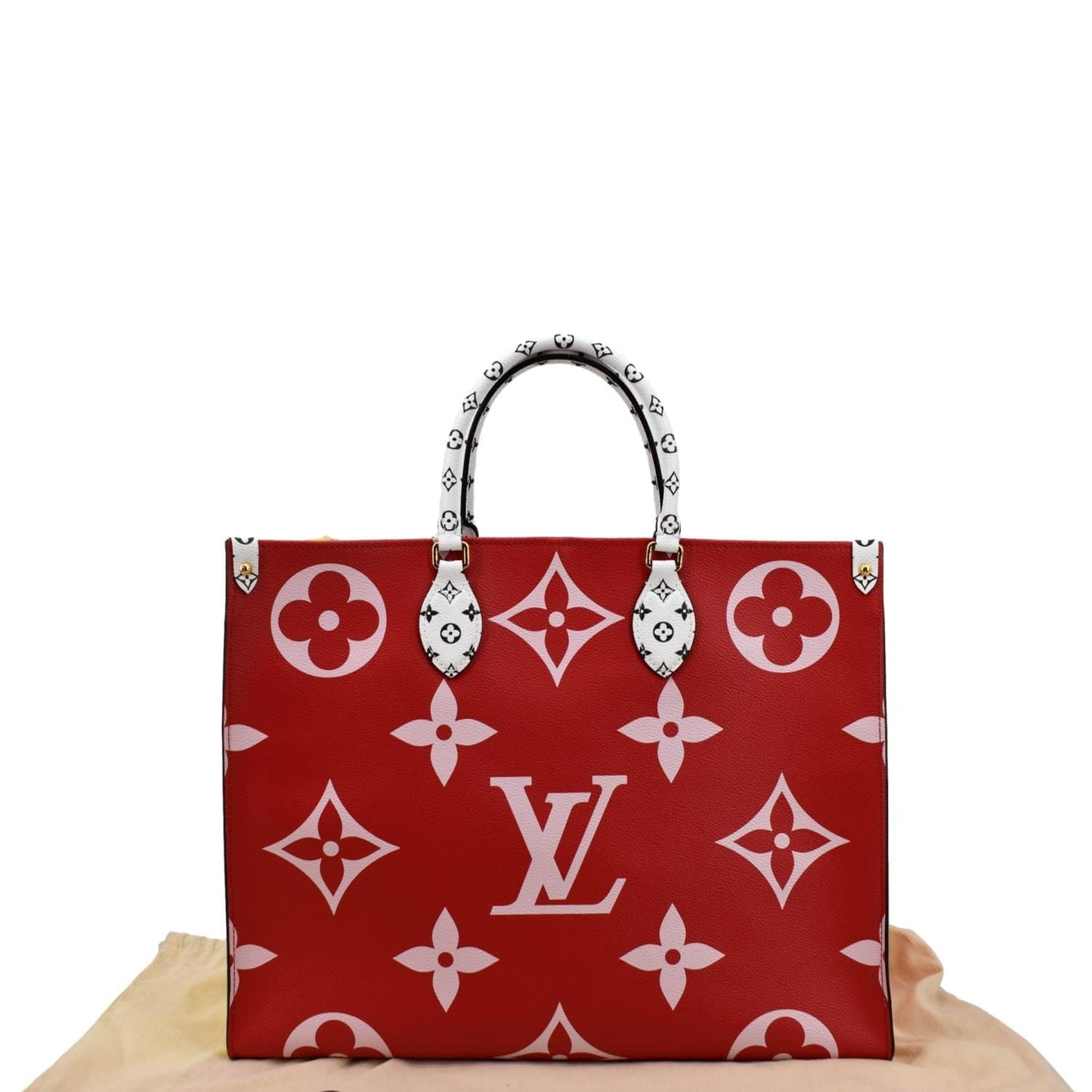 LOUIS VUITTON Onthego GM Limited Edition Giant Monogram Tote Bag Rouge Rose
