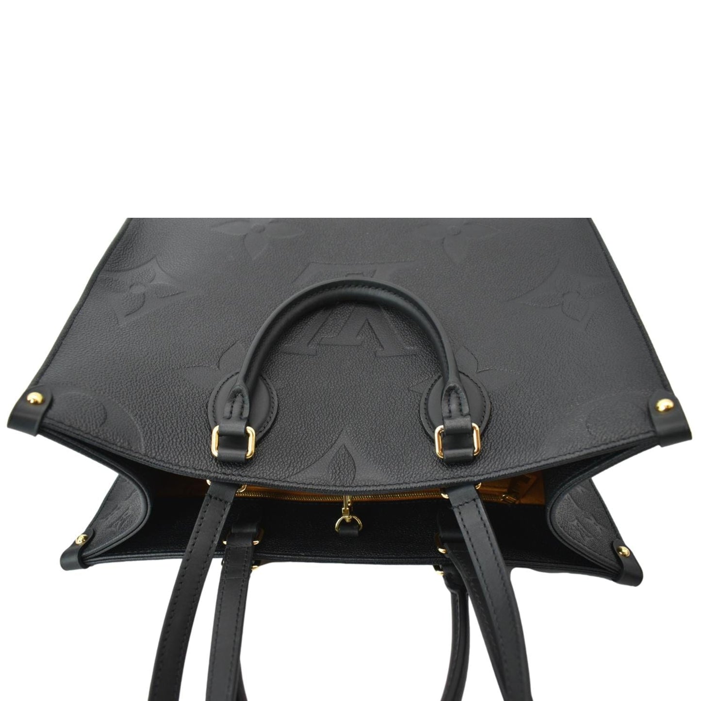 LOUIS VUITTON Onthego MM Monogram Empreinte Shoulder Bag Black