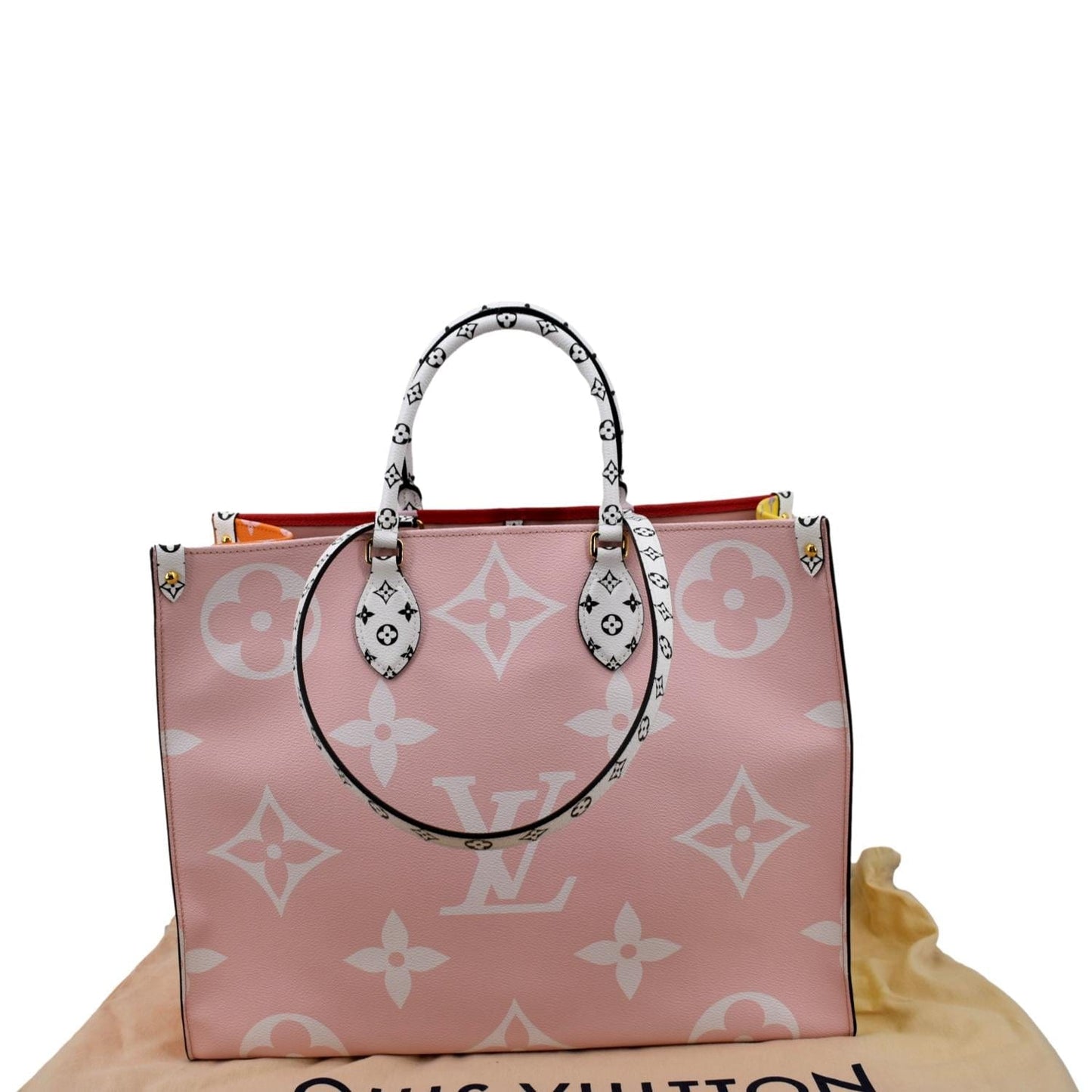 LOUIS VUITTON Onthego GM Limited Edition Giant Monogram Tote Bag Rouge Rose