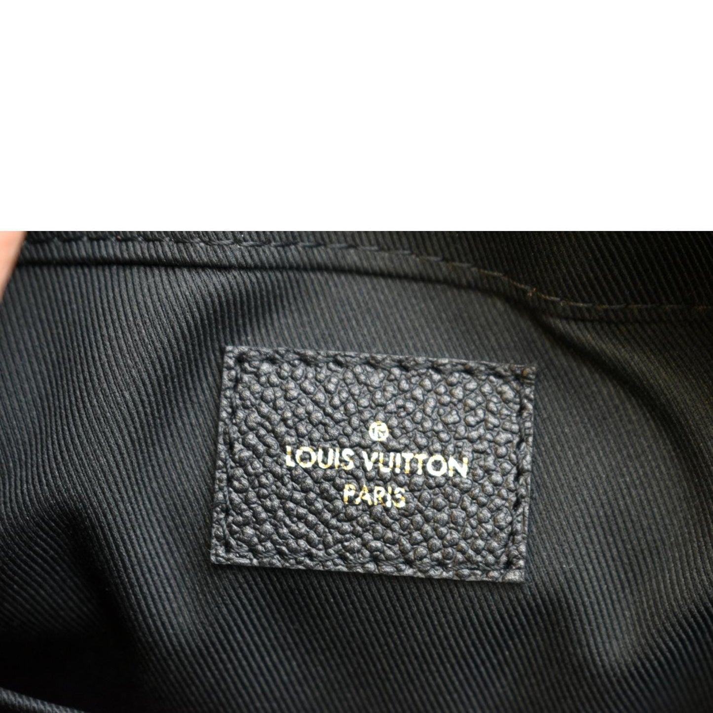LOUIS VUITTON Saintonge Monogram Empreinte Leather Crossbody Bag Black