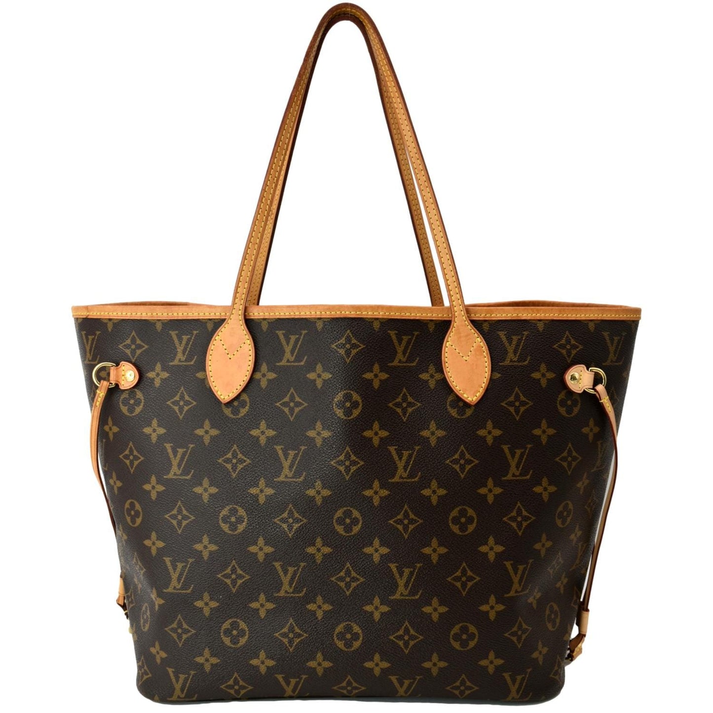 LOUIS VUITTON Neverfull MM Monogram Canvas Tote Bag Brown