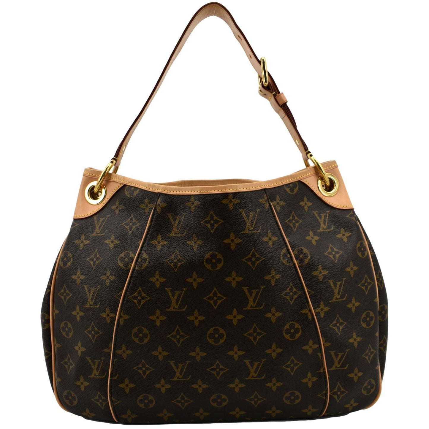 LOUIS VUITTON Galliera PM Monogram Canvas Hobo Shoulder Bag Brown