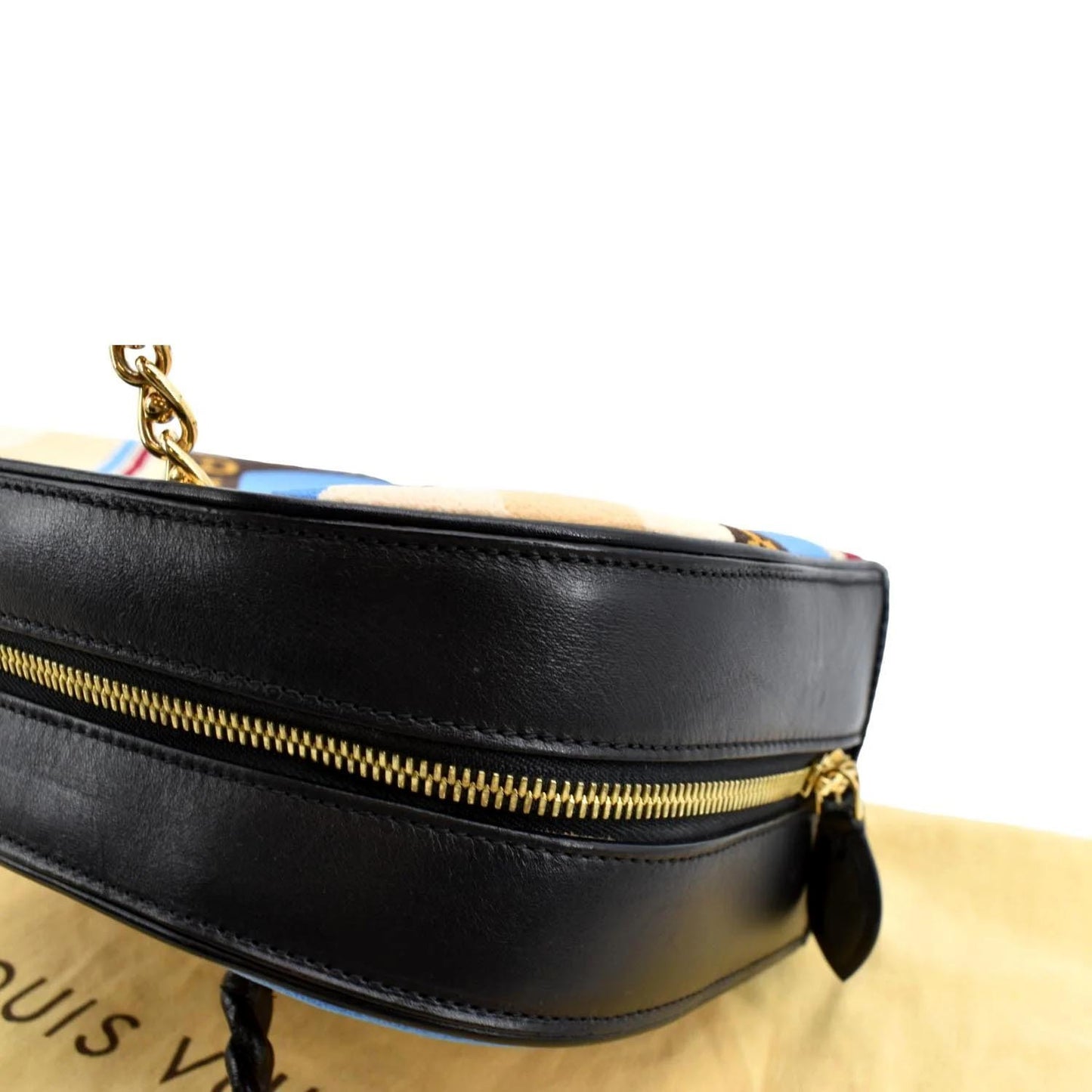 LOUIS VUITTON Bowling Vanity Tuffetage Fabric Monogram Satchel Bag Multicolor