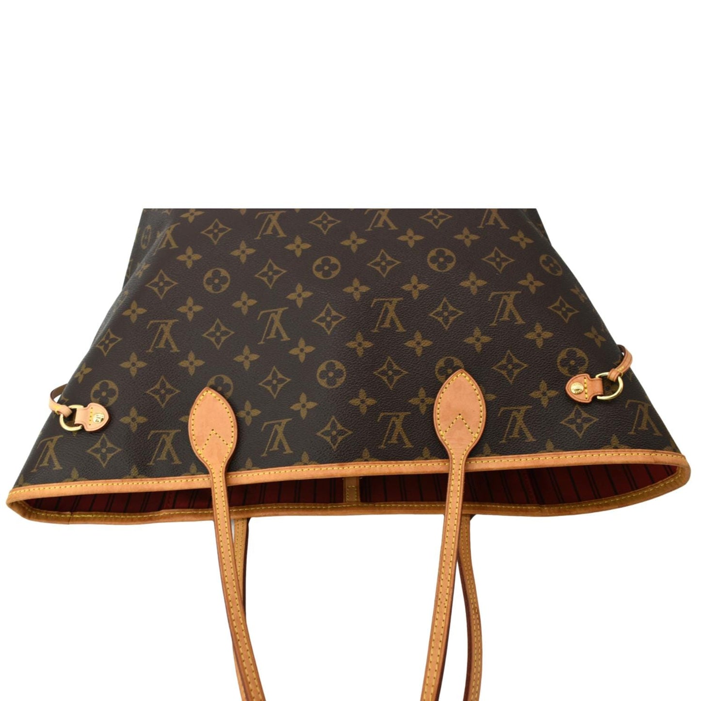 LOUIS VUITTON Neverfull MM Monogram Canvas Tote Bag Brown