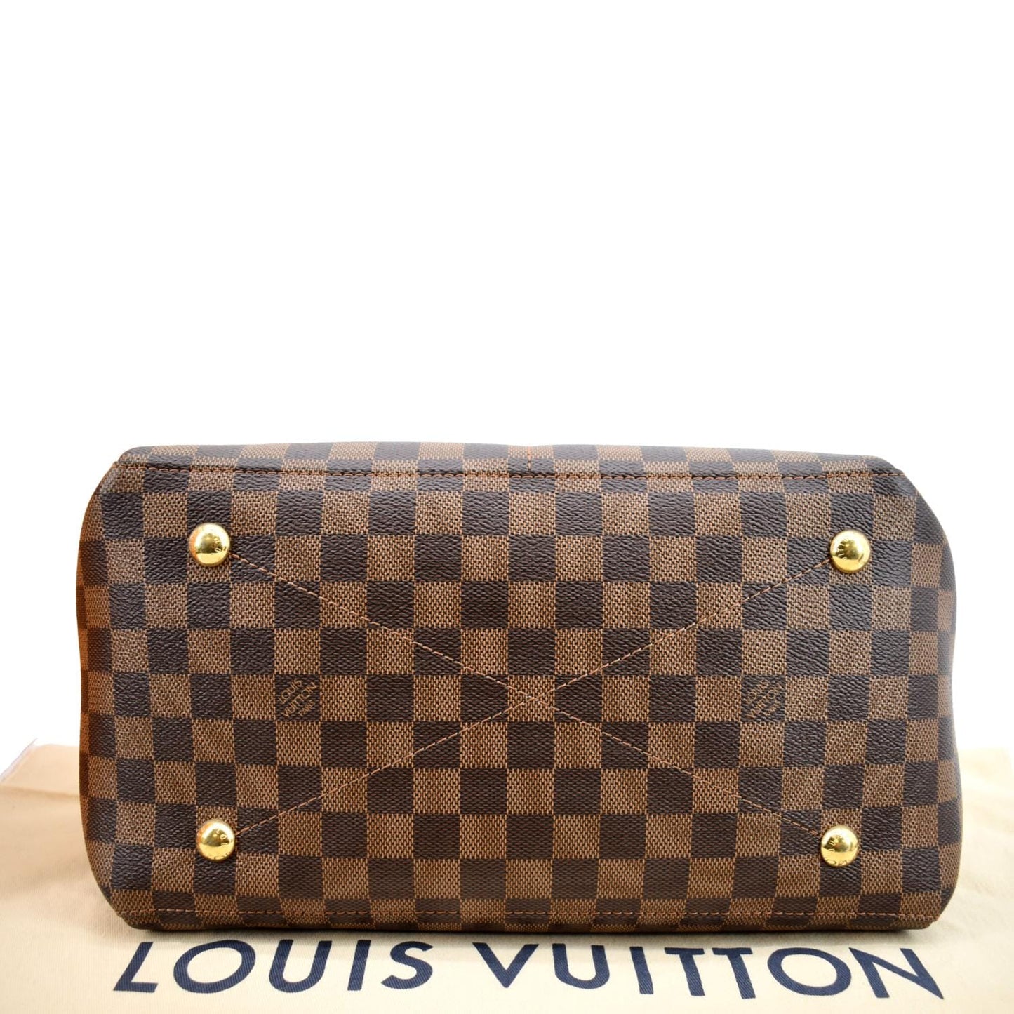 LOUIS VUITTON Maida Damier Ebene Hobo Shoulder Bag Brown
