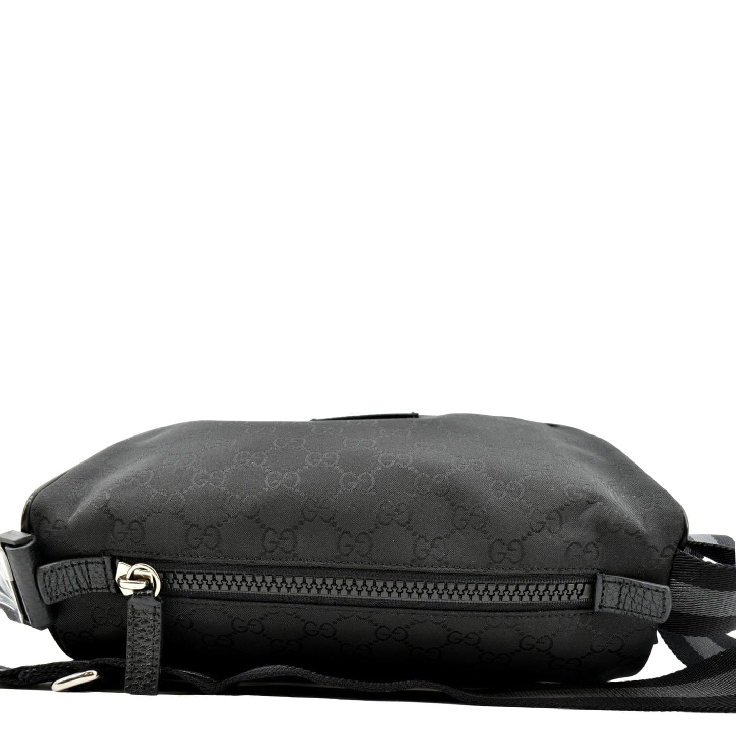 GUCCI GG Monogram Nylon Canvas Fanny Pack Belt Bag Black 449182