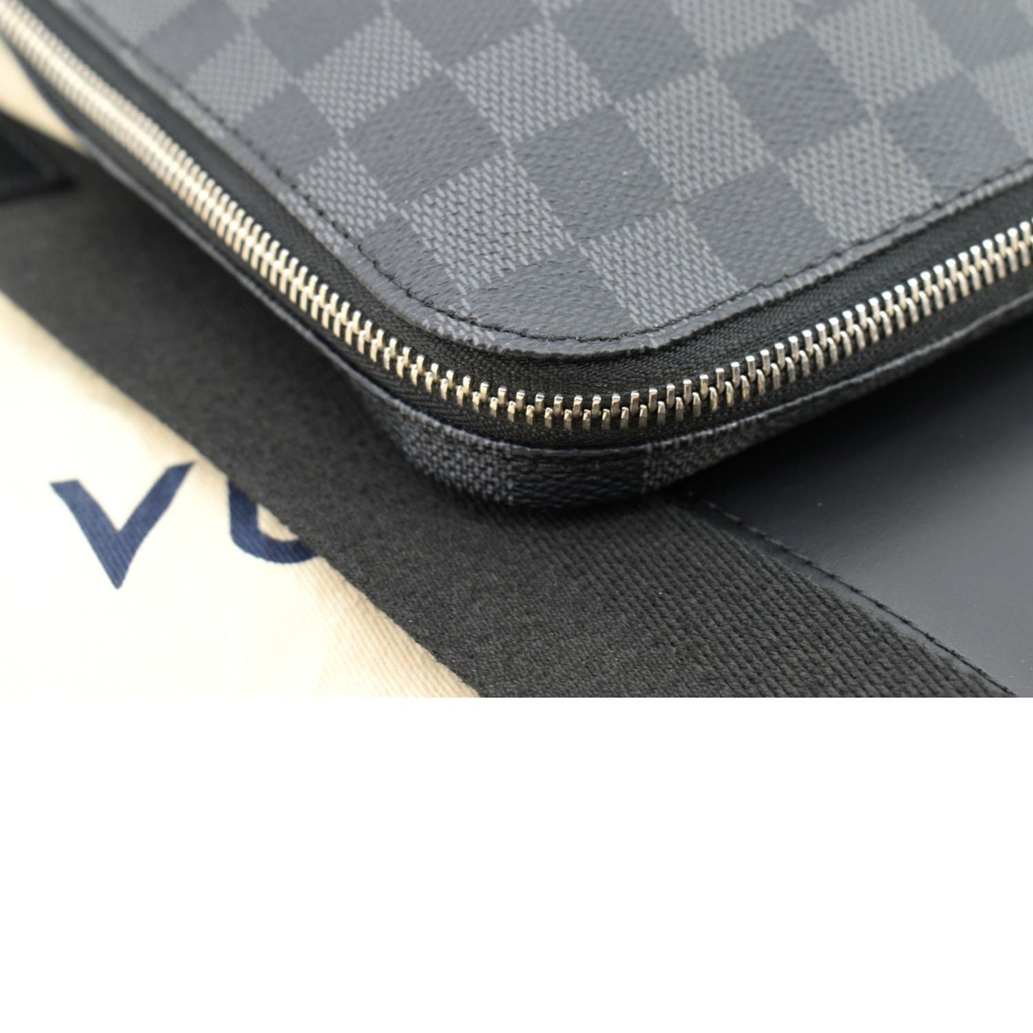 LOUIS VUITTON Avenue Sling Monogram Leather Crossbody Bag Black