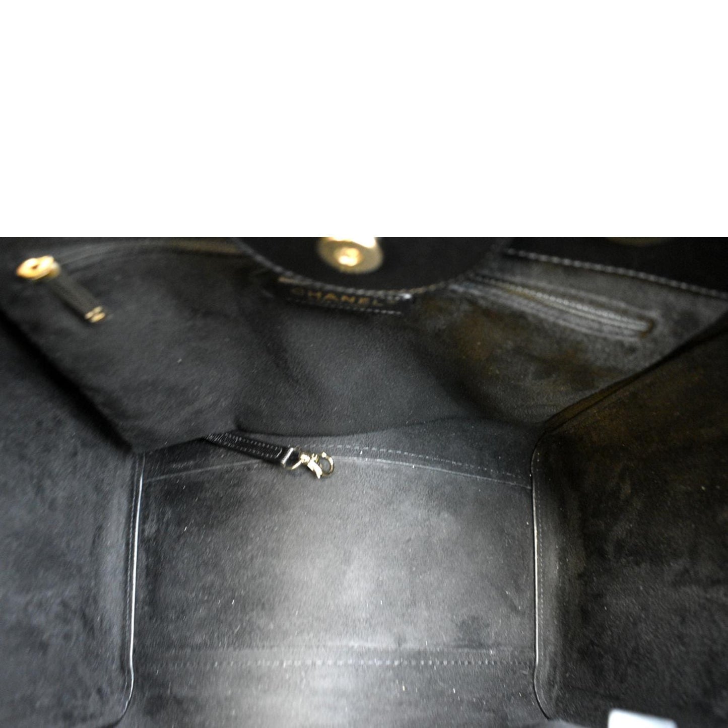 CHANEL Studded Deauville Caviar Leather Tote Bag Black - Hot Deals
