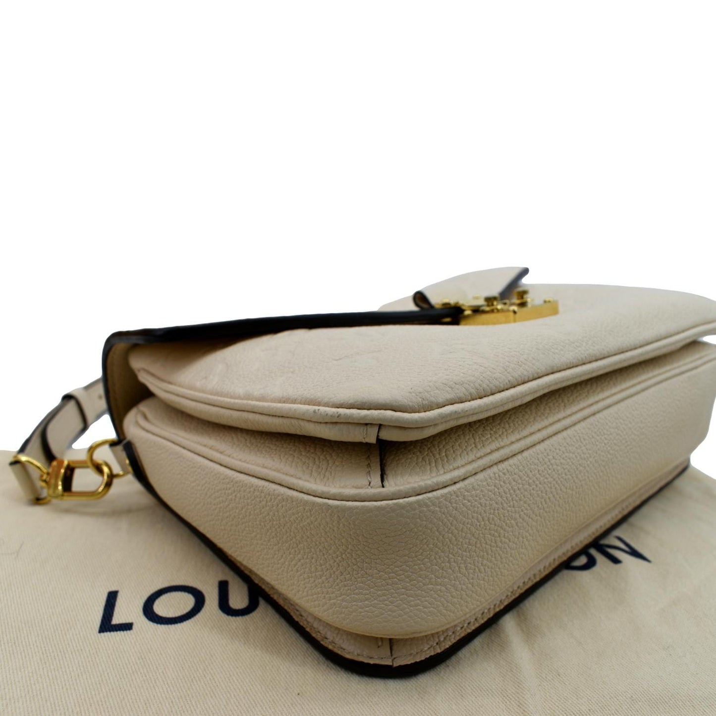 LOUIS VUITTON Metis Pochette Empreinte Leather Crossbody Bag Ivory