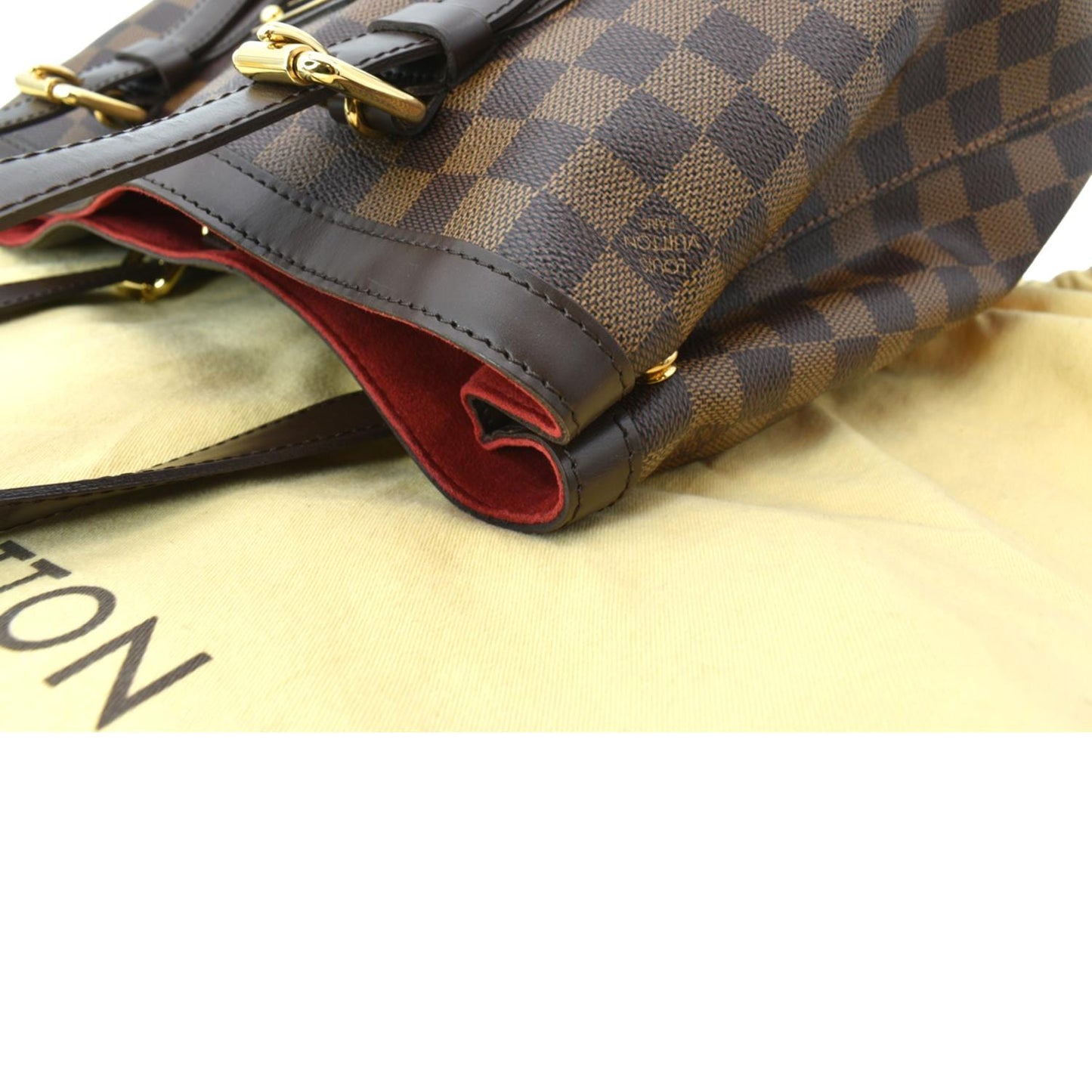 LOUIS VUITTON Hampstead PM Damier Ebene Shoulder Bag Brown