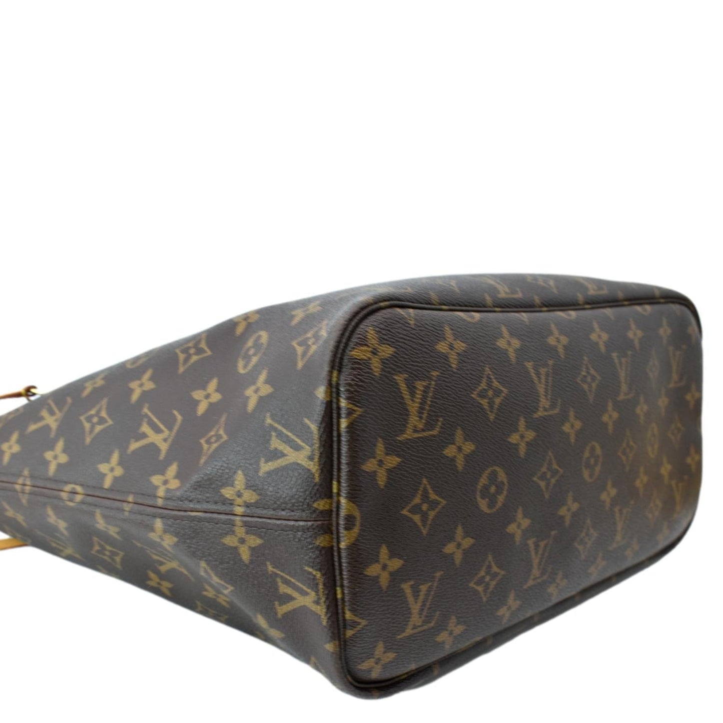LOUIS VUITTON Neverfull MM Monogram Canvas Tote Bag Brown