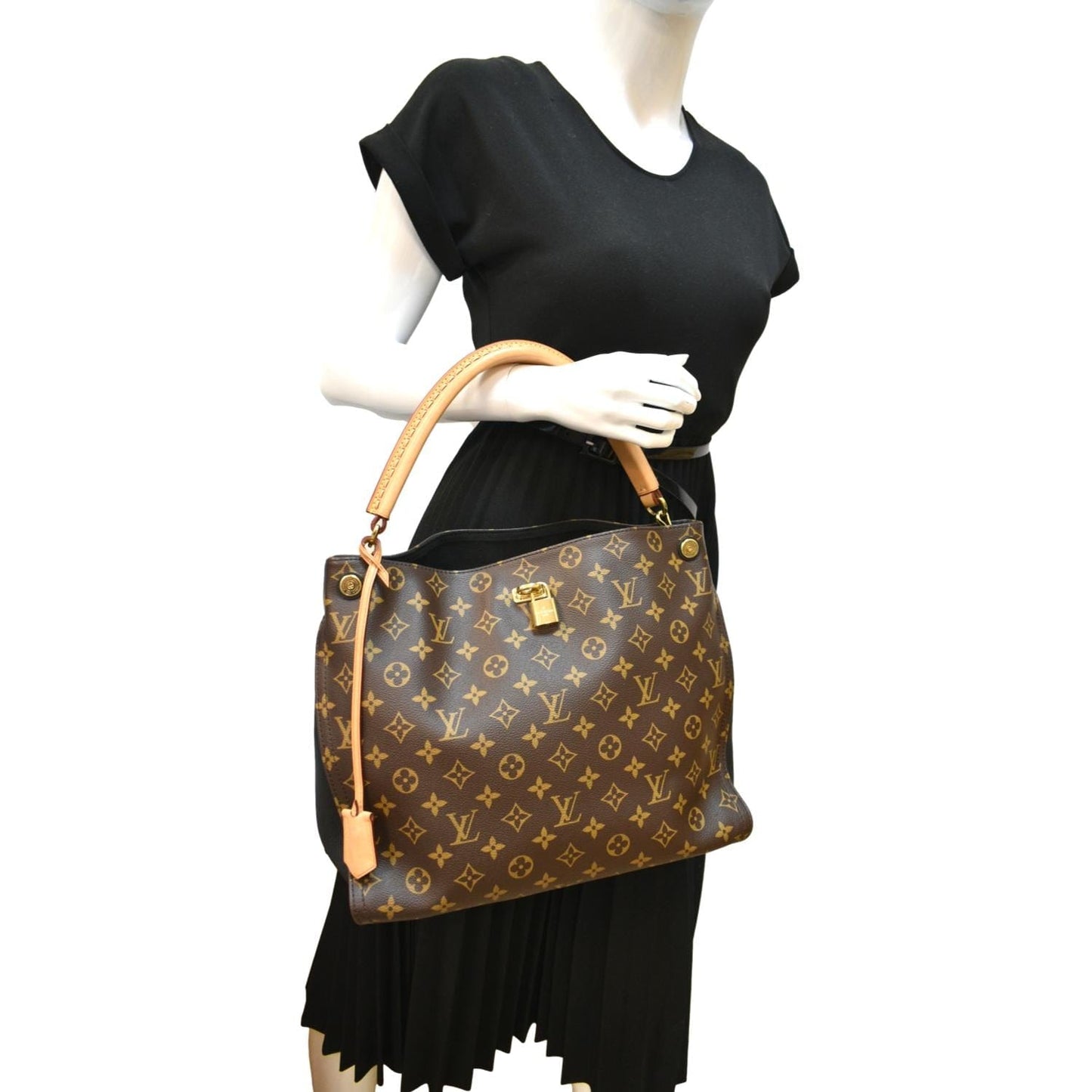 LOUIS VUITTON Gaia Monogram Canvas Shoulder Bag Brown