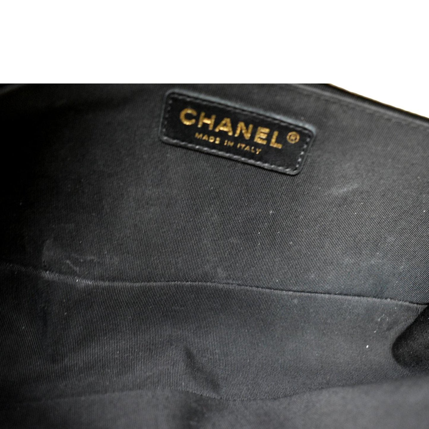 CHANEL Boy Leather Shoulder Bag Bicolor