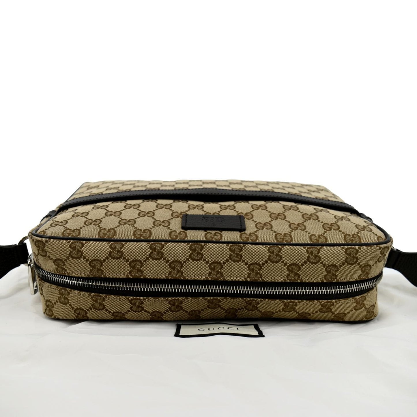 GUCCI GG Monogram Canvas Messenger Bag Dark Brown 449173