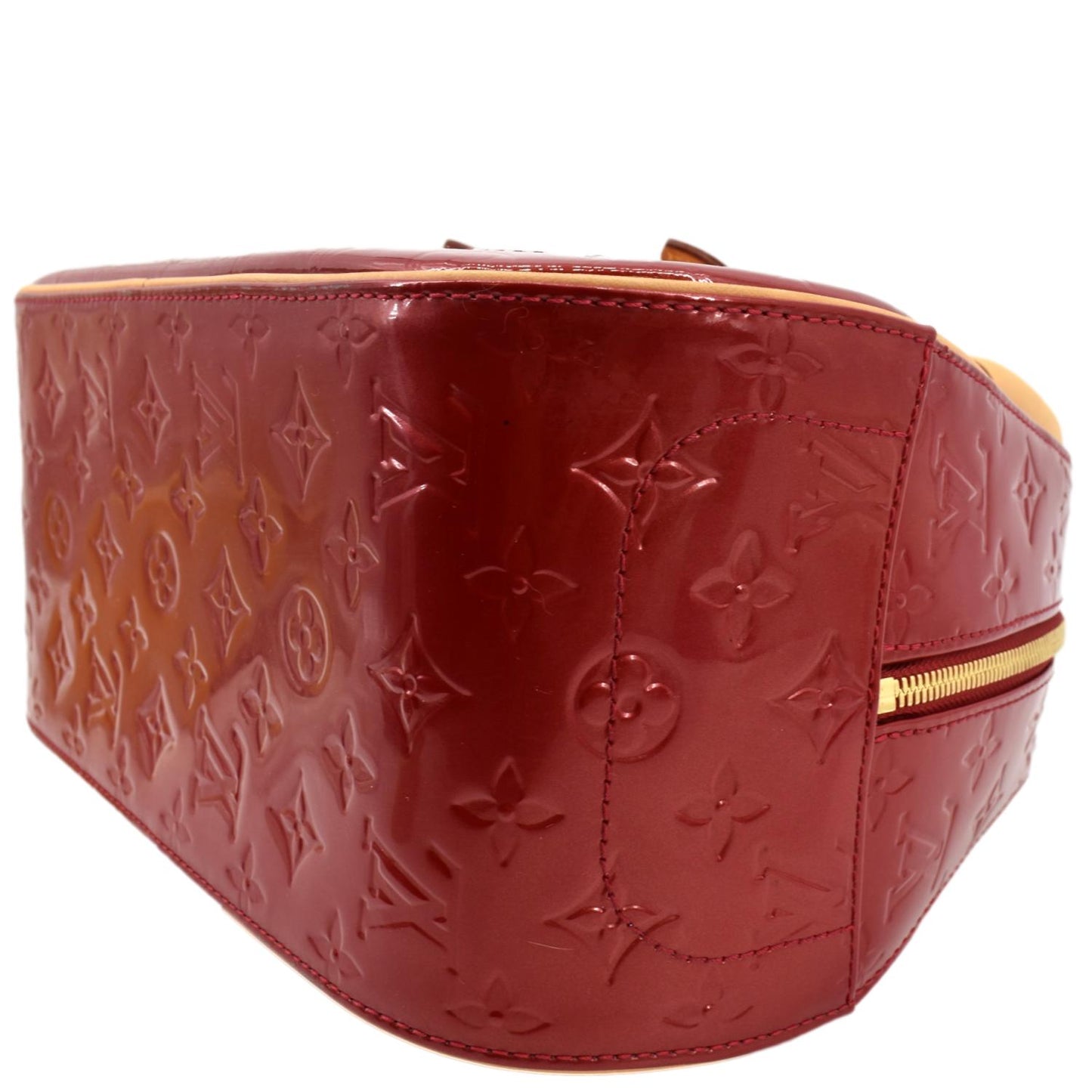 LOUIS VUITTON Summit Drive Monogram Vernis Satchel Bag Red