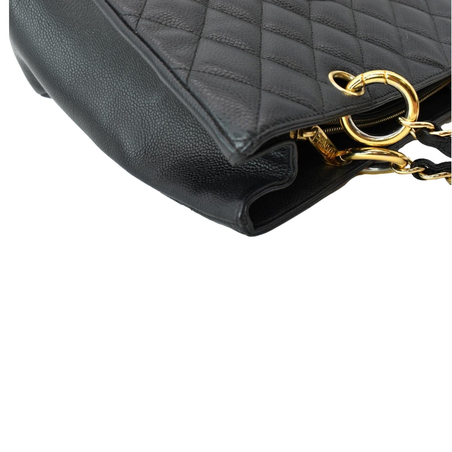 CHANEL Grand Shopping GST Caviar Leather Tote Bag Black