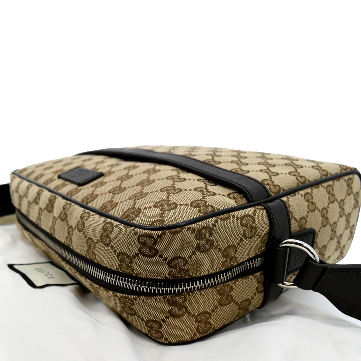 GUCCI GG Monogram Canvas Messenger Bag Dark Brown 449173