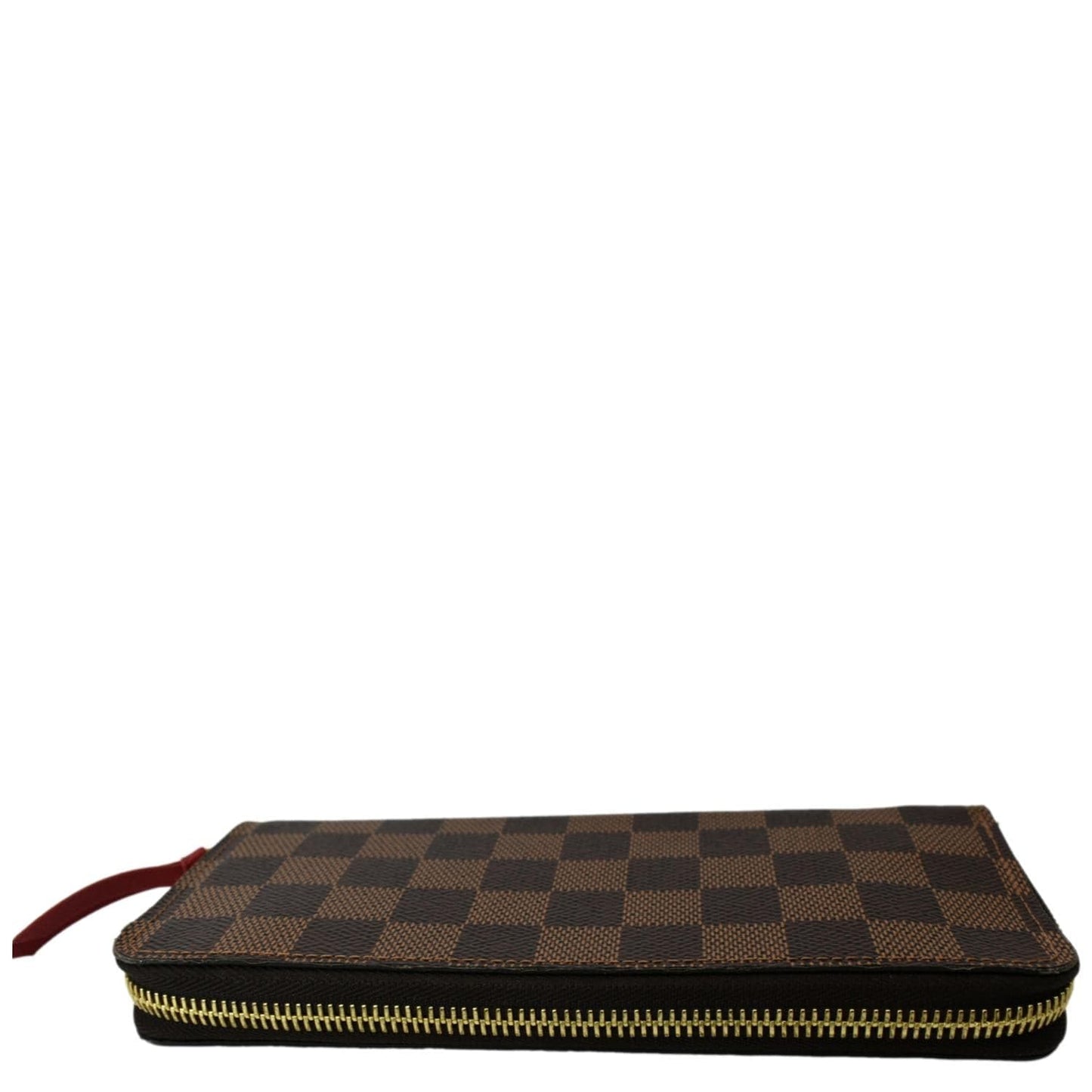 LOUIS VUITTON Clemence Damier Ebene  Zippy Wallet Brown