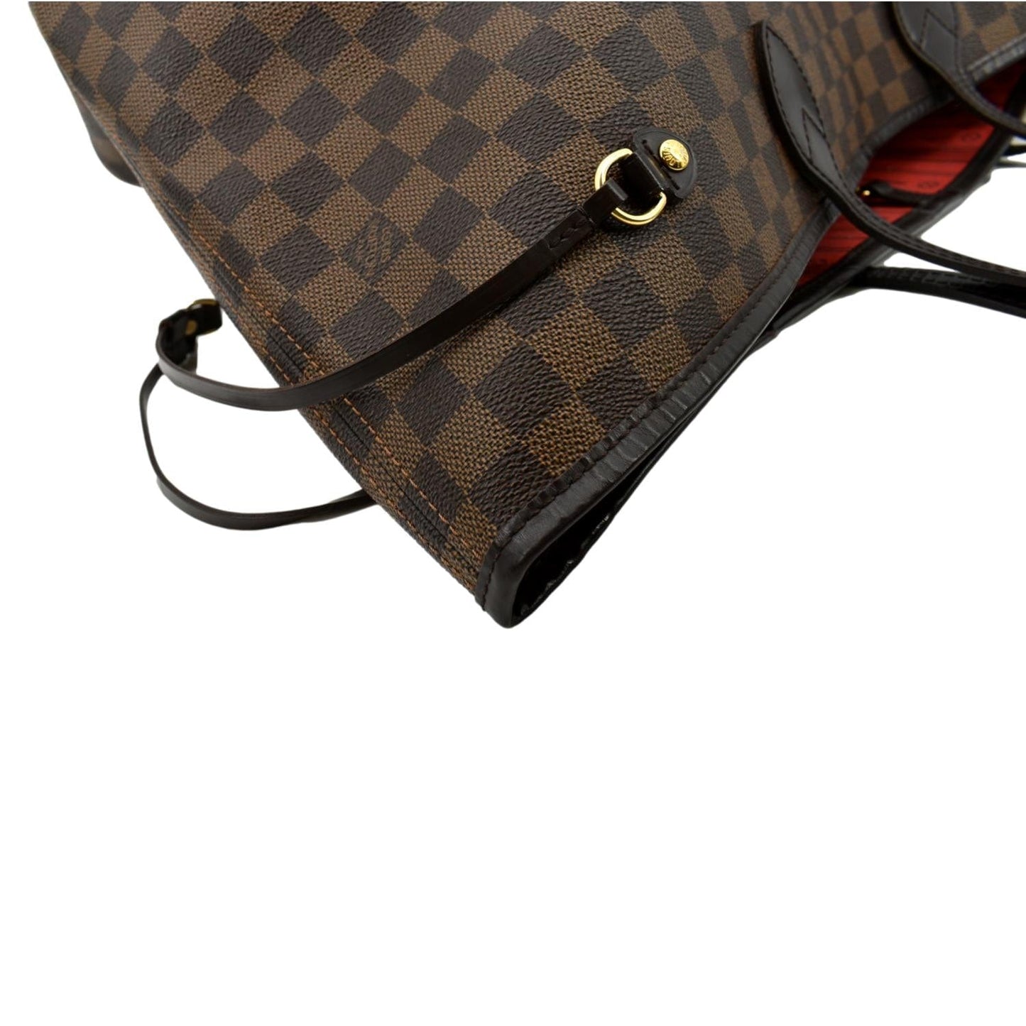 LOUIS VUITTON Neverfull GM Damier Ebene Tote Shoulder Bag Brown