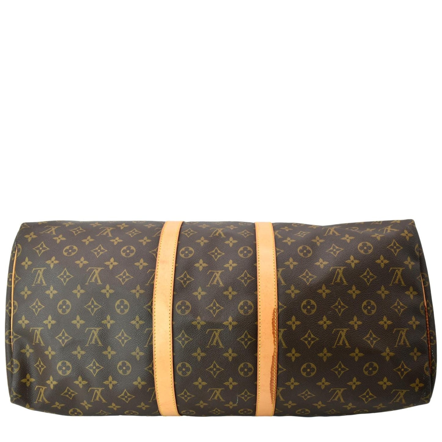 LOUIS VUITTON Keepall 55 Monogram Canvas Travel Bag Brown