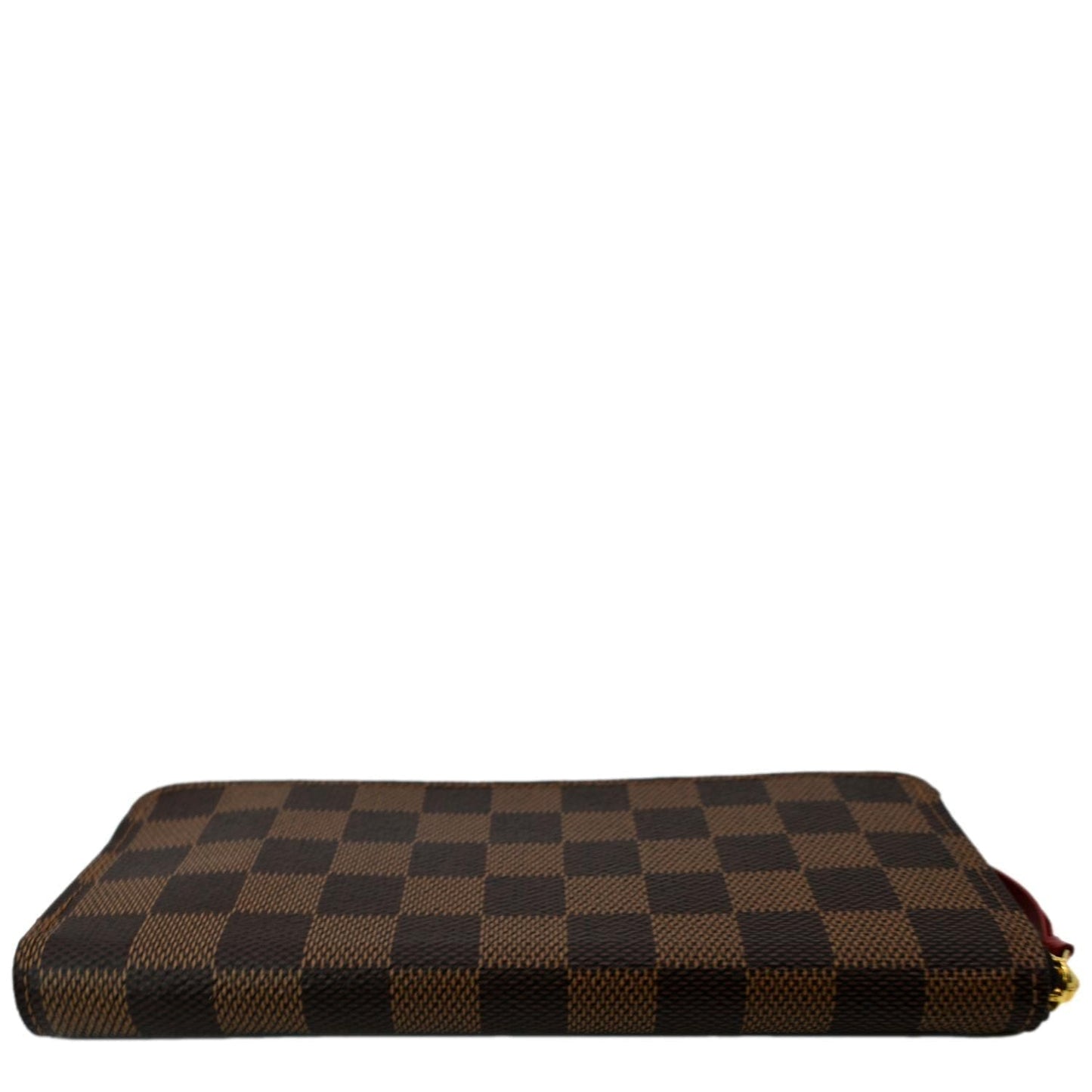 LOUIS VUITTON Clemence Damier Ebene  Zippy Wallet Brown