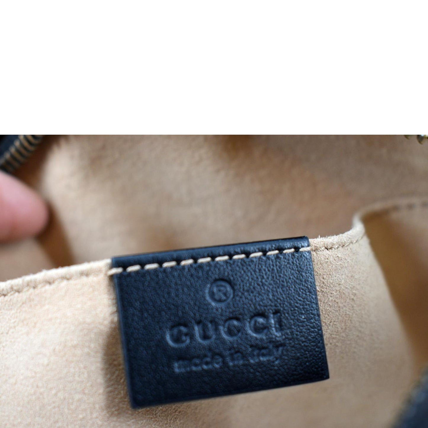 GUCCI GG Marmont Matelasse Mini Leather Crossbody Bag Black 448065