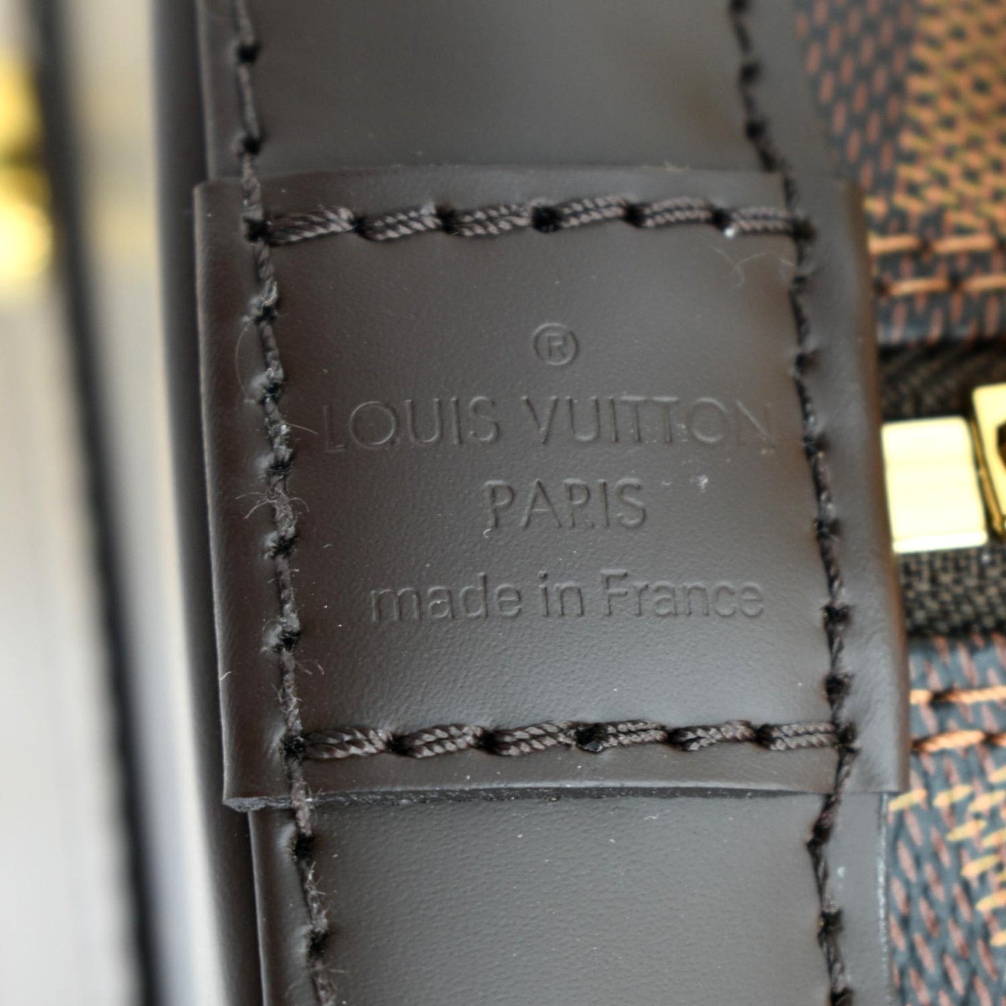 LOUIS VUITTON Alma PM Damier Ebene Satchel Bag Brown