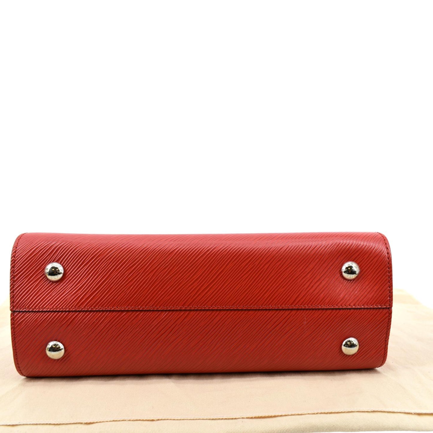 LOUIS VUITTON Twist Epi Leather Tote Shoulder Bag Red