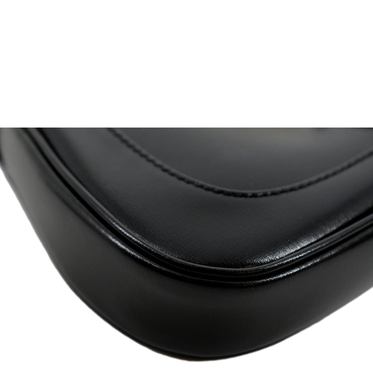 GUCCI Jackie 1961 Leather Shoulder Bag Black 637091