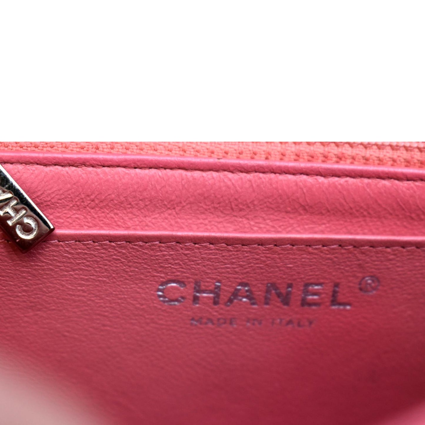CHANEL Classic Square Mini Chevron Leather Shoulder Bag Pink
