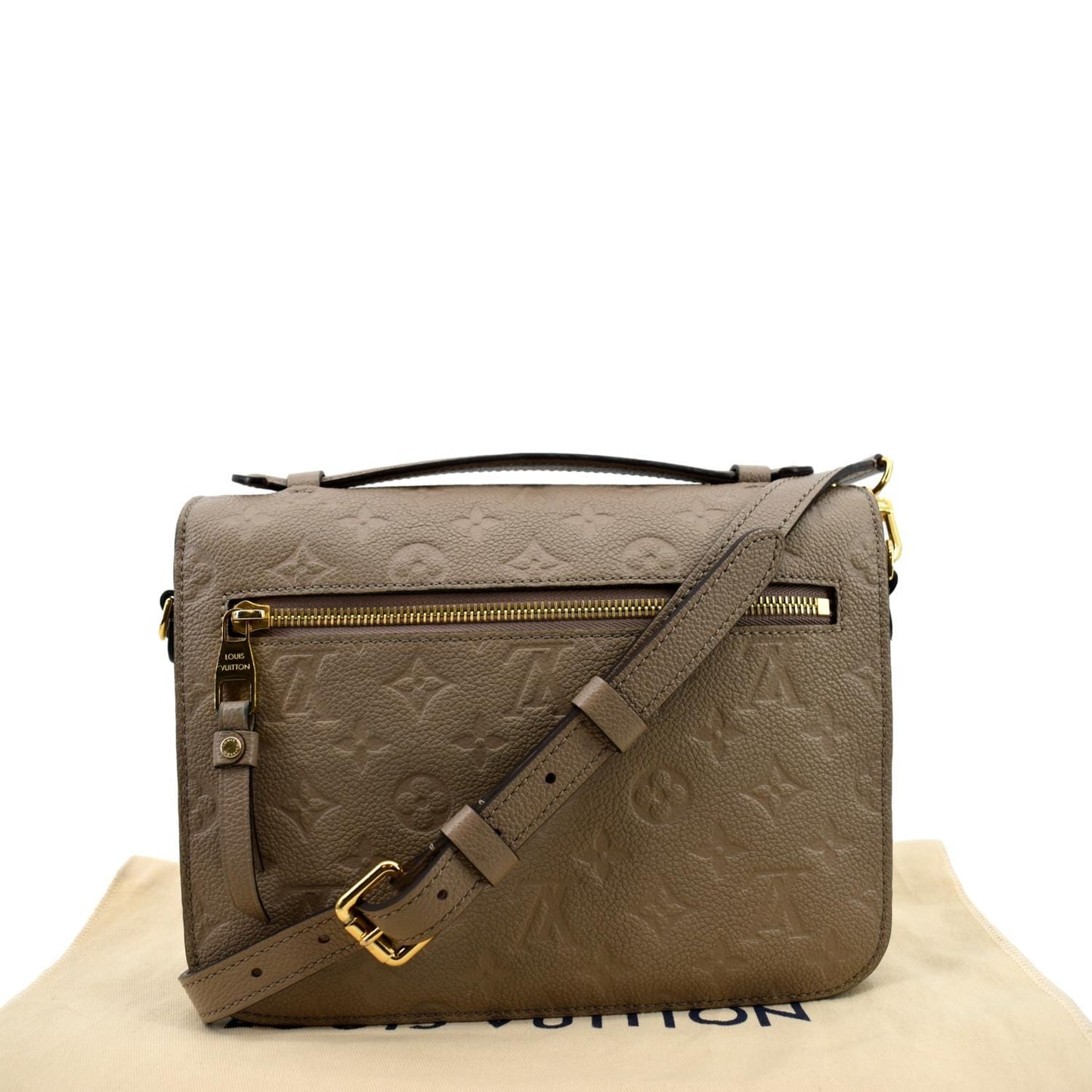 LOUIS VUITTON Metis Pochette Empreinte Leather Crossbody Bag Turtledove
