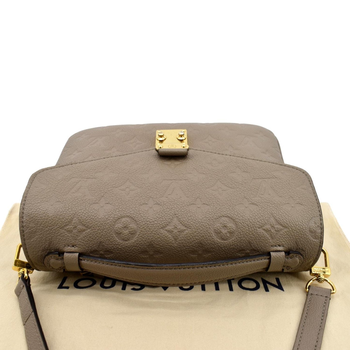 LOUIS VUITTON Metis Pochette Empreinte Leather Crossbody Bag Turtledove